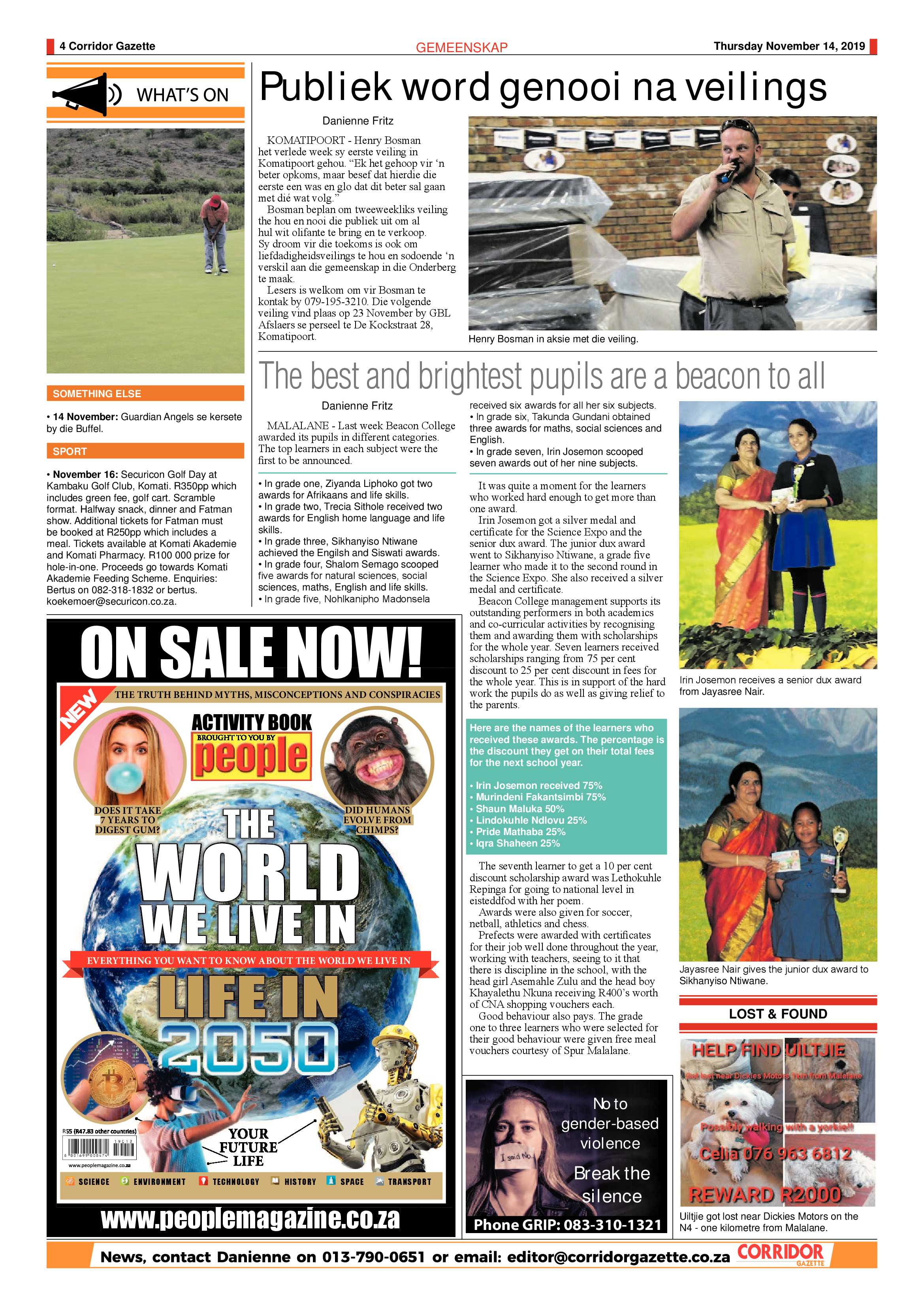 Corridor Gazette 14 November 2019 page 4