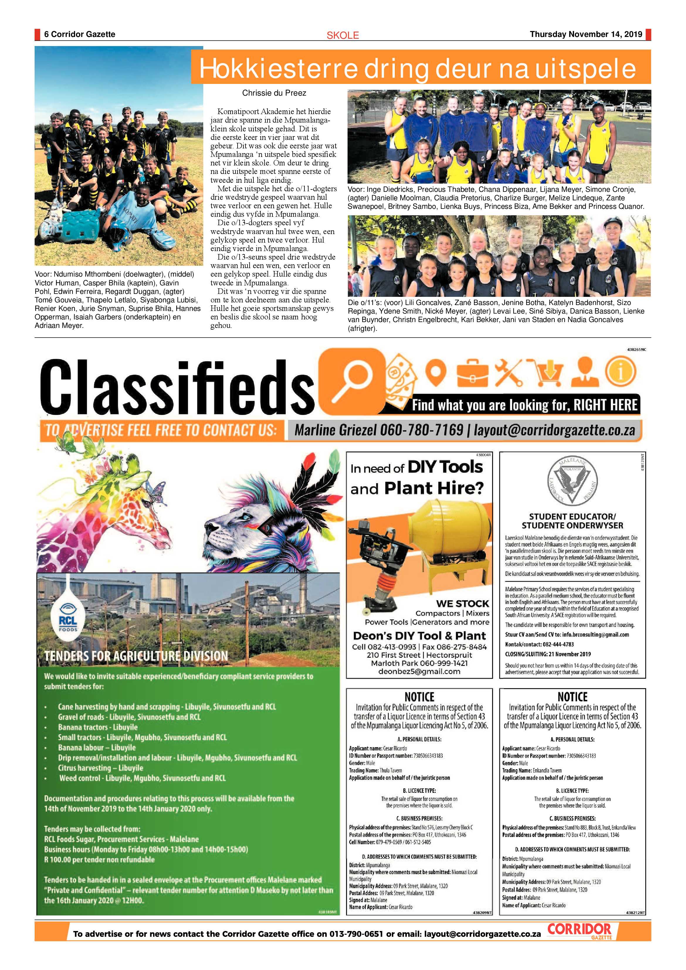 Corridor Gazette 14 November 2019 page 6