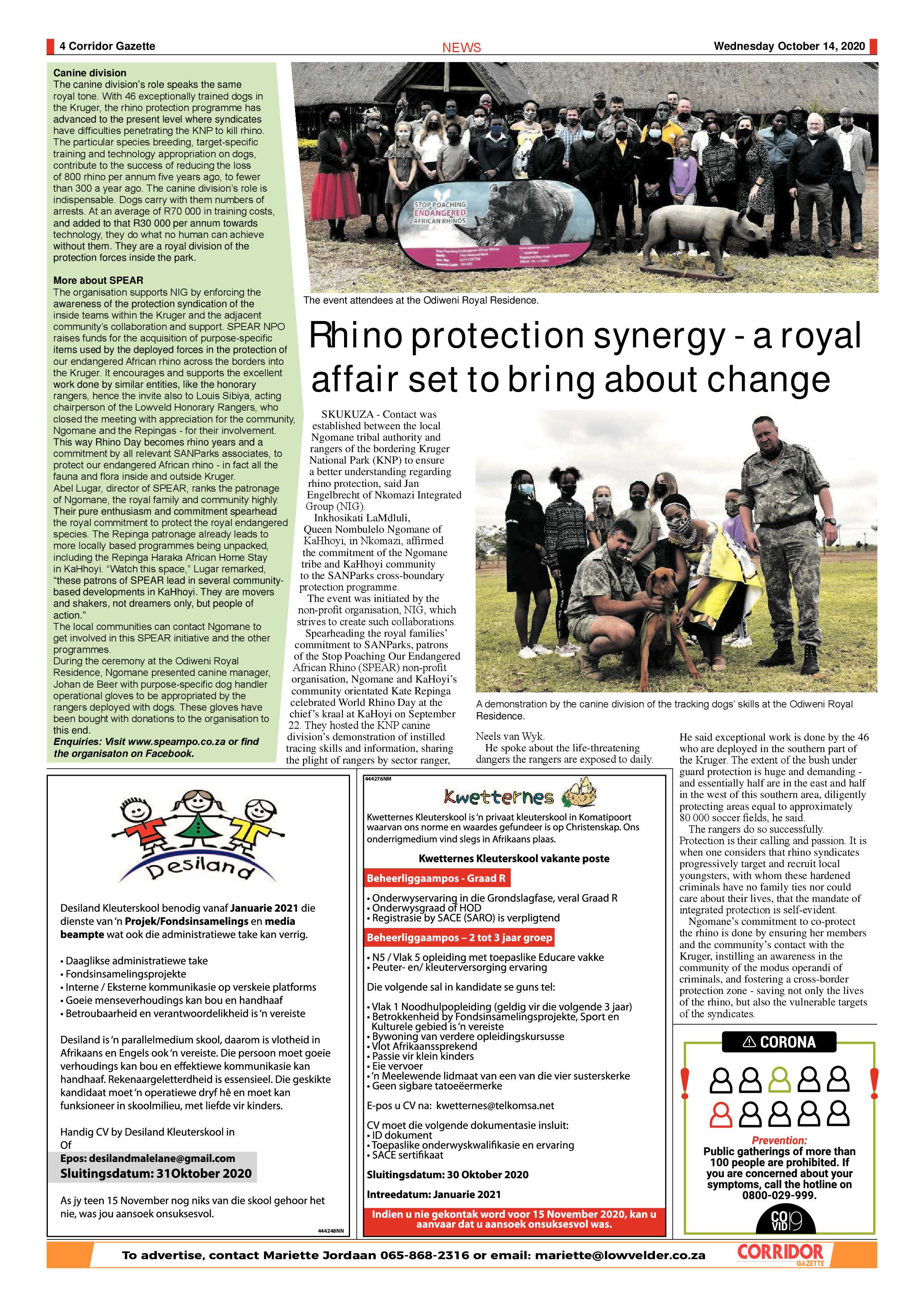 Corridor Gazette 14 October 2020 page 4