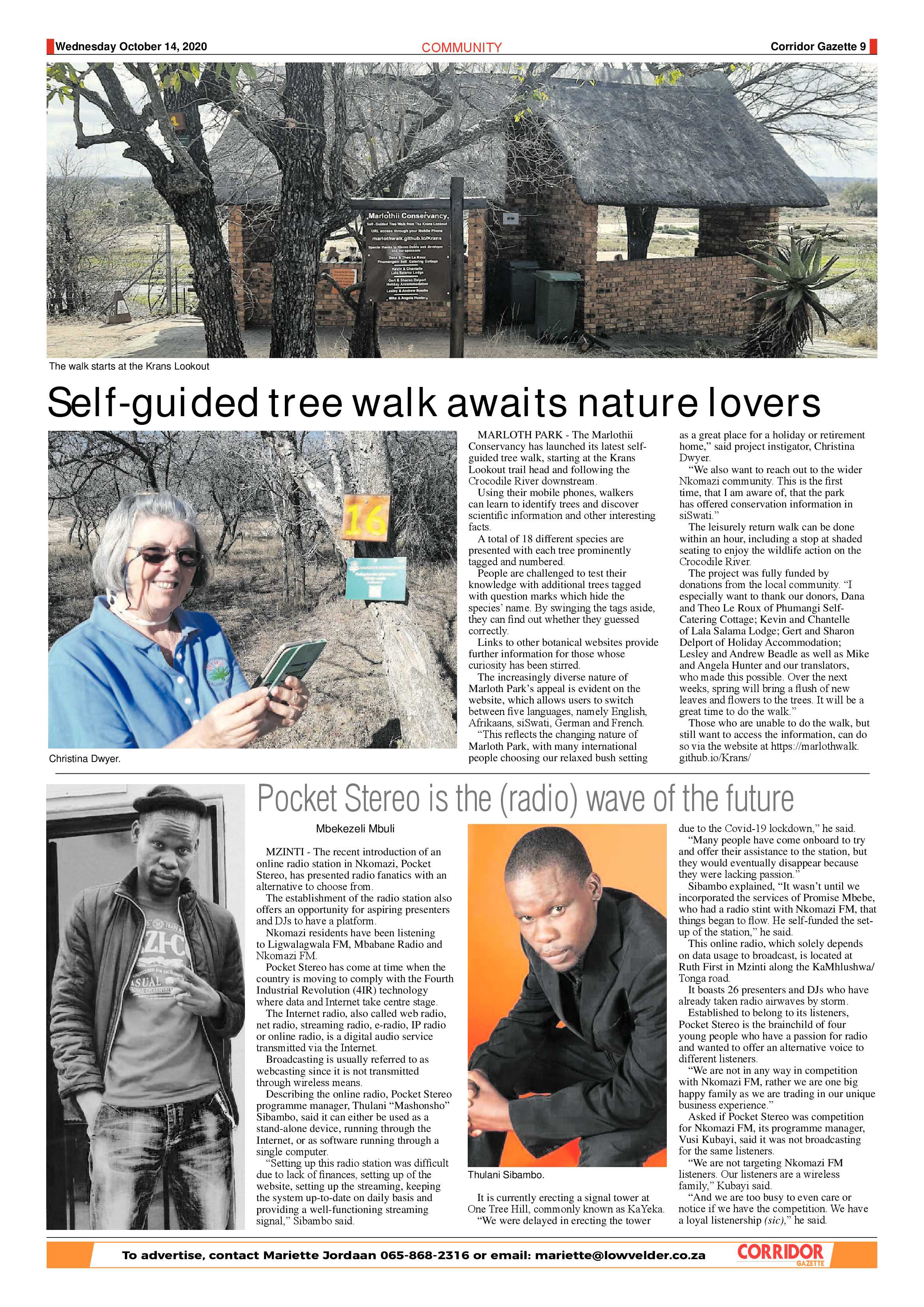 Corridor Gazette 14 October 2020 page 9