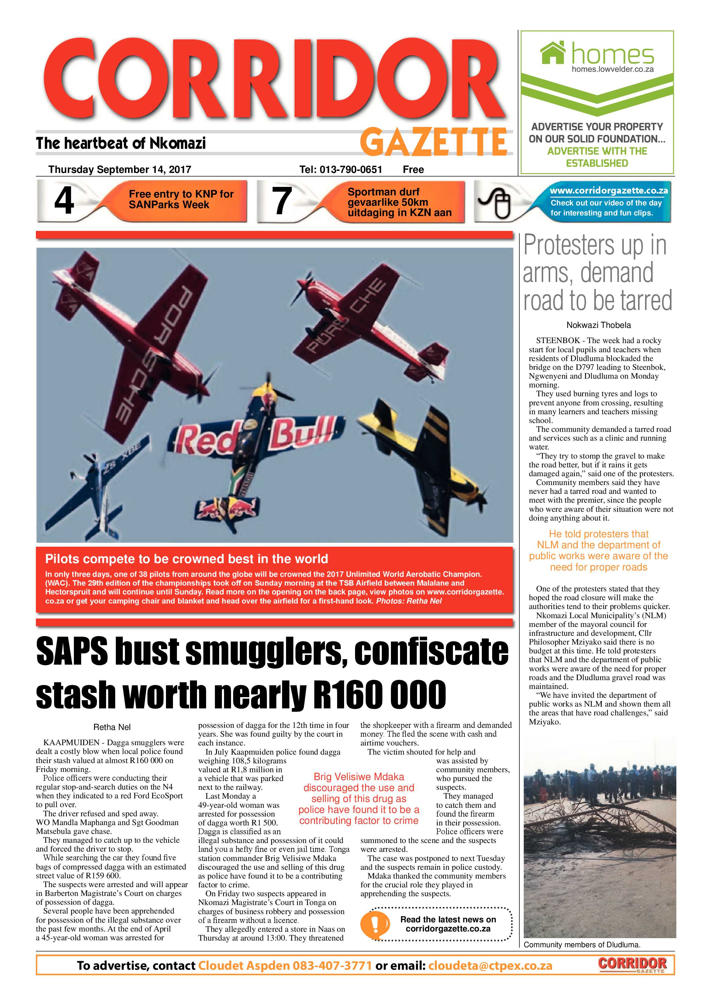 Corridor Gazette 14 September 2017 page 1