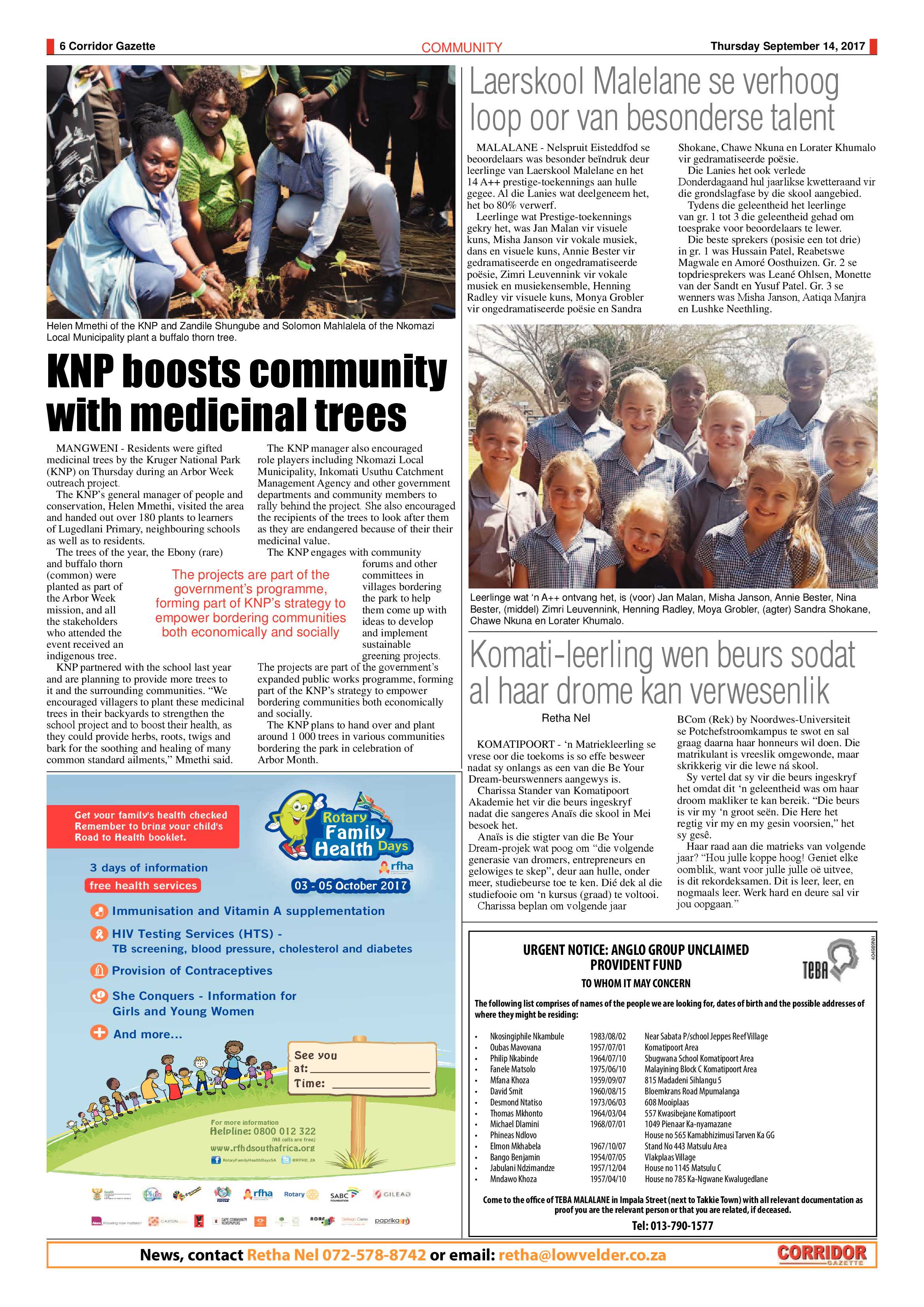 Corridor Gazette 14 September 2017 page 6