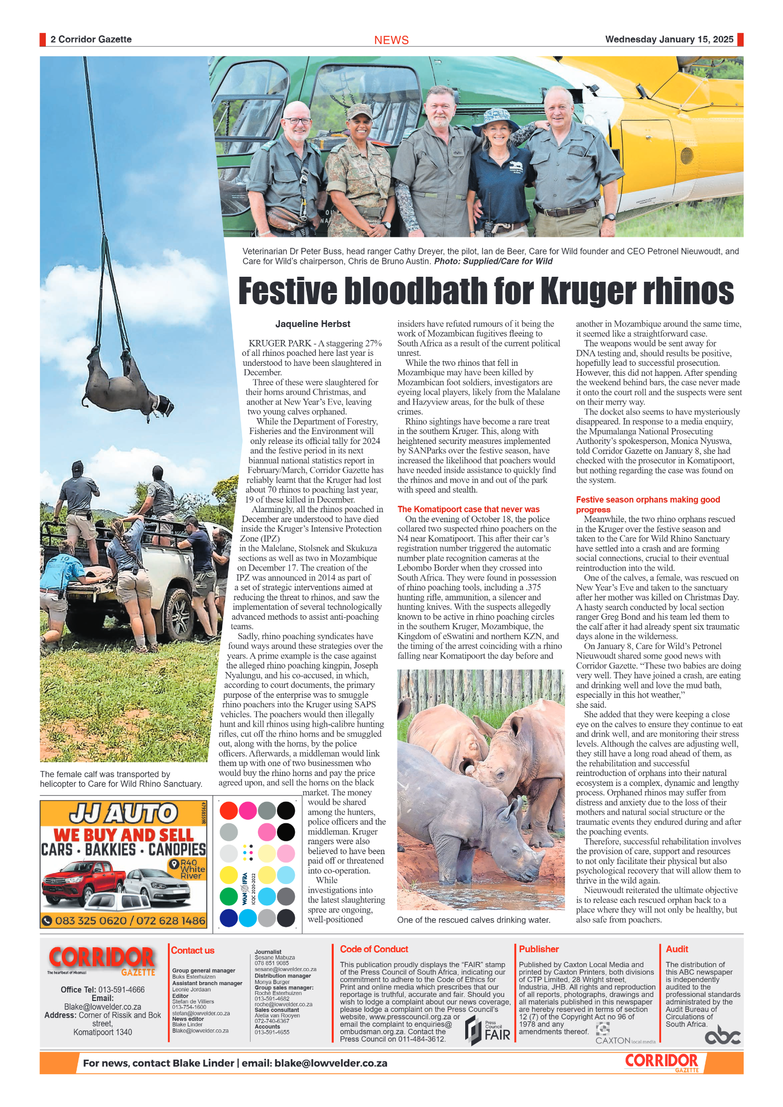 Corridor Gazette 15 January 2025 page 2