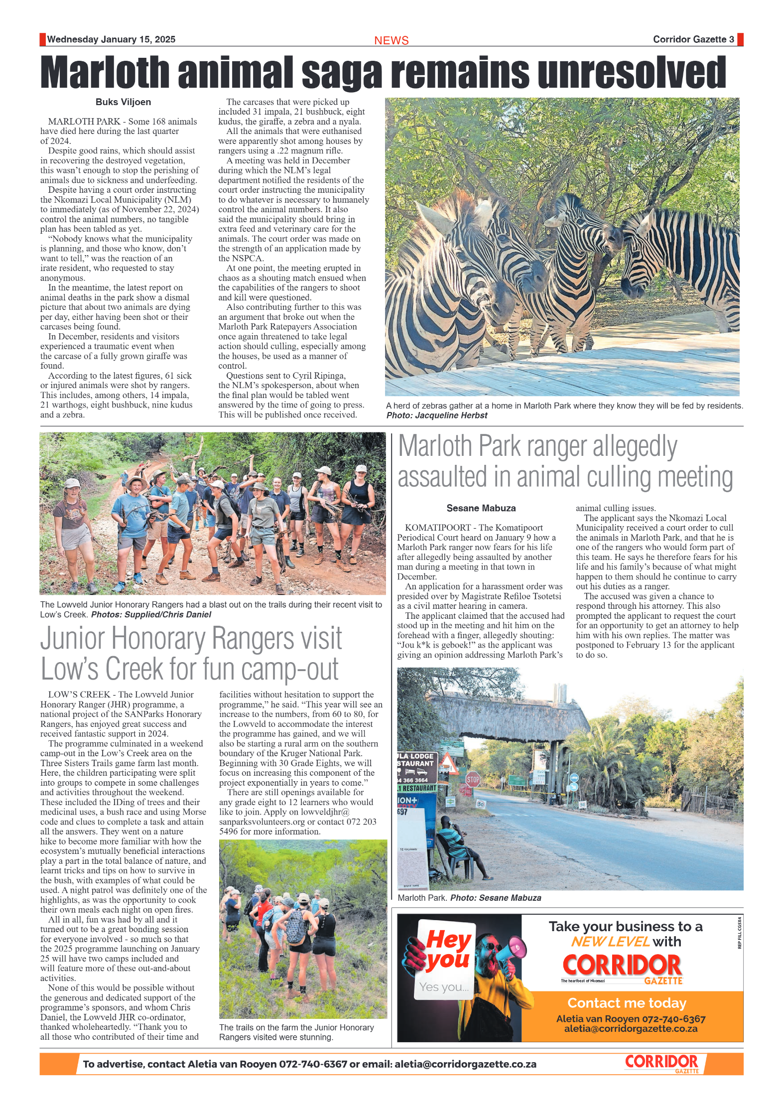 Corridor Gazette 15 January 2025 page 3