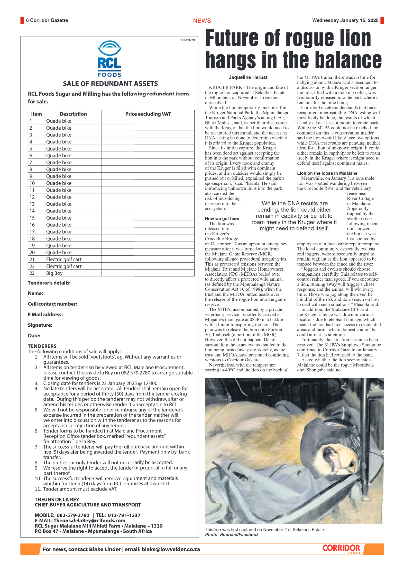 Corridor Gazette 15 January 2025 page 6