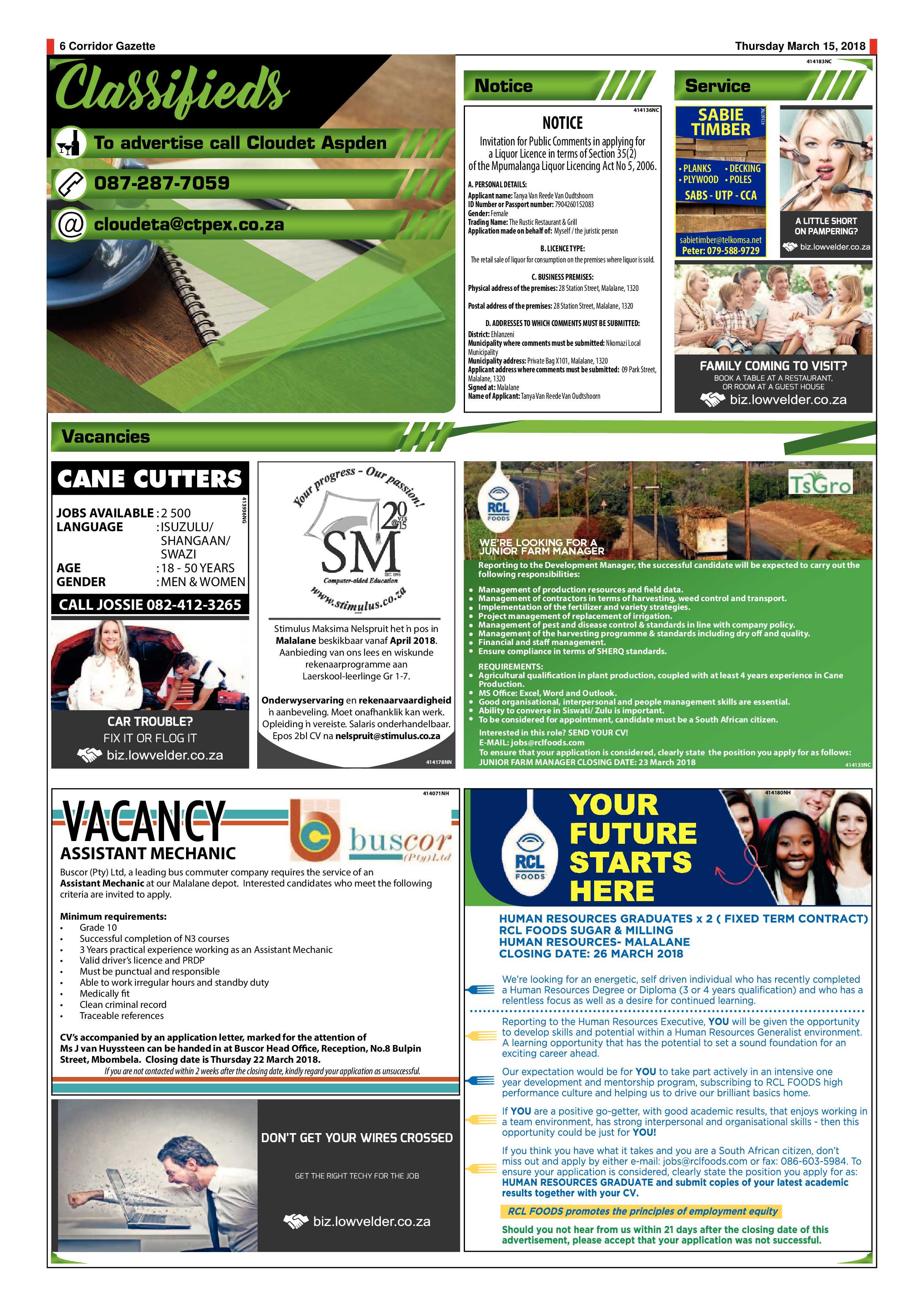 Corridor Gazette 15 March 2018 page 6