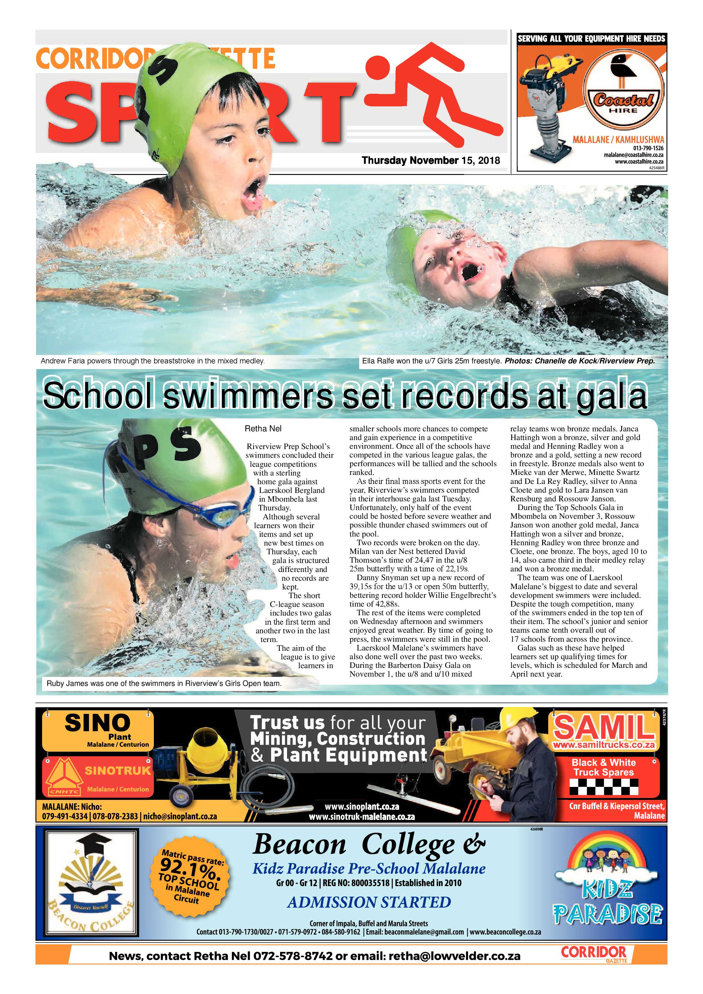 Corridor Gazette 15 November 2018 page 8
