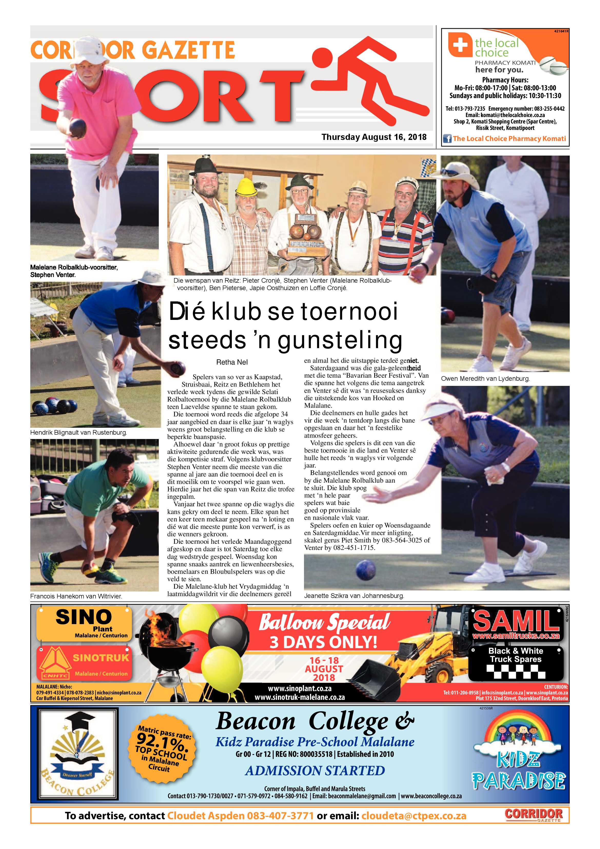 Corridor Gazette 16 August 2018 page 12