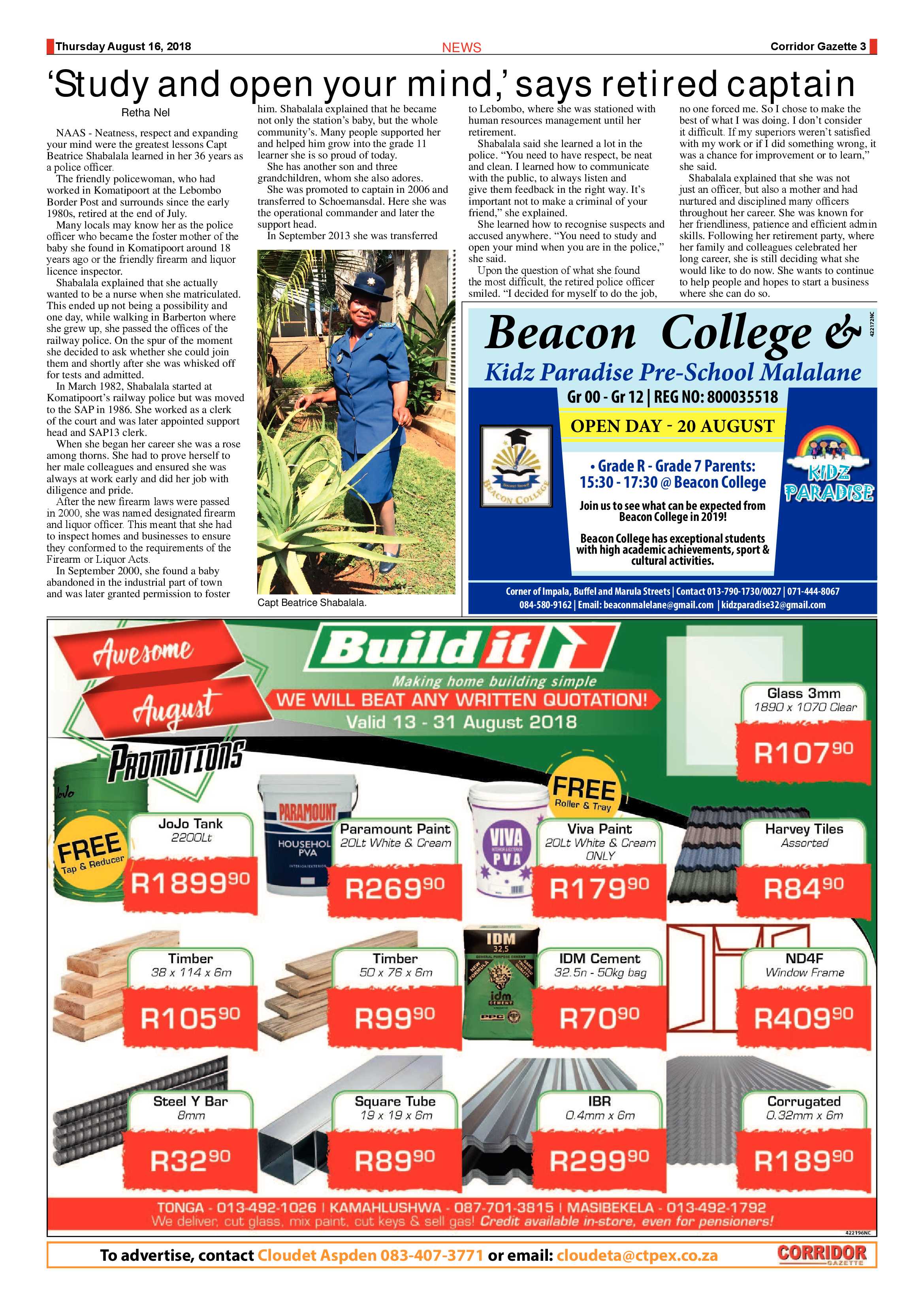 Corridor Gazette 16 August 2018 page 3