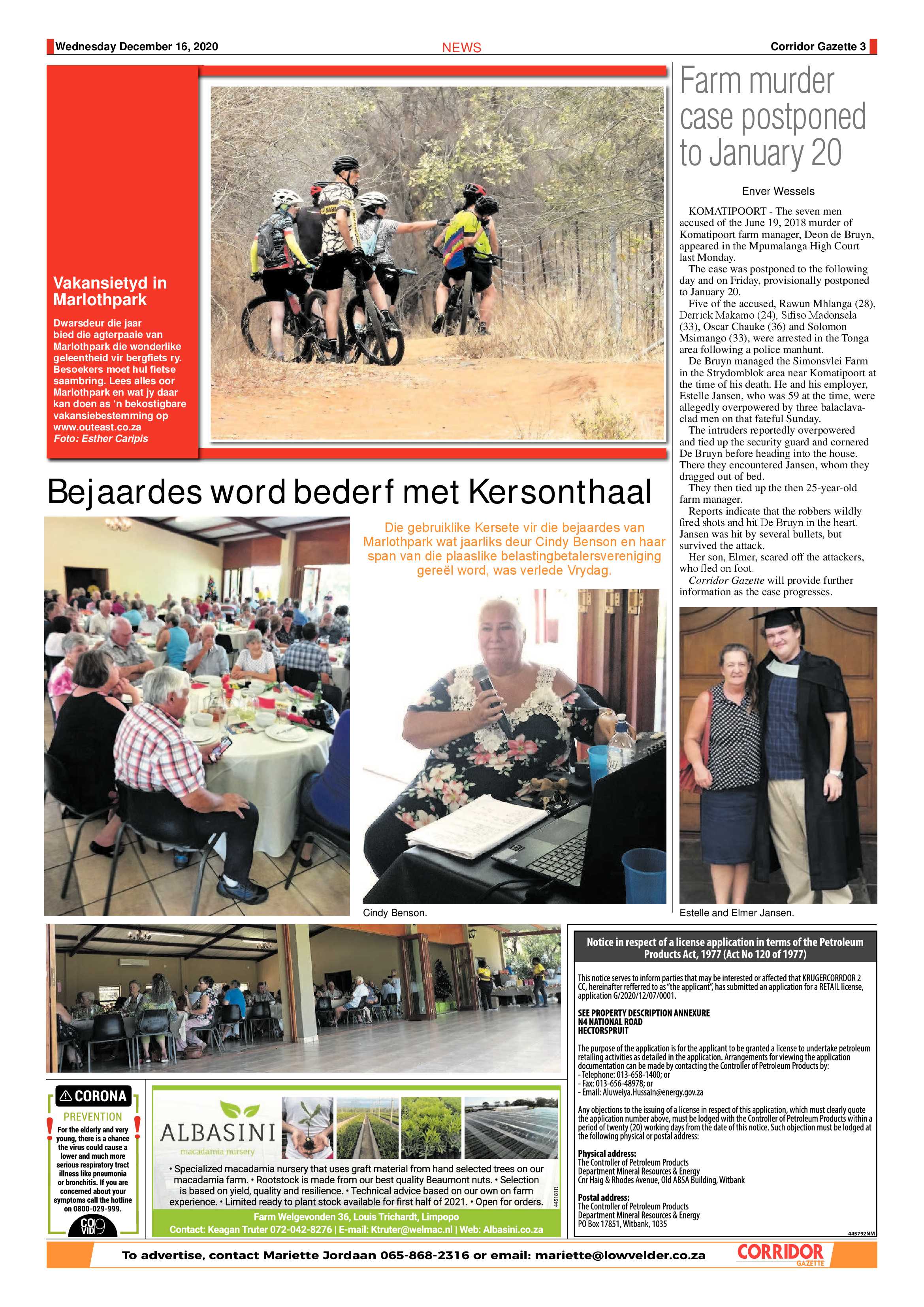 Corridor Gazette 16 December 2020 page 3