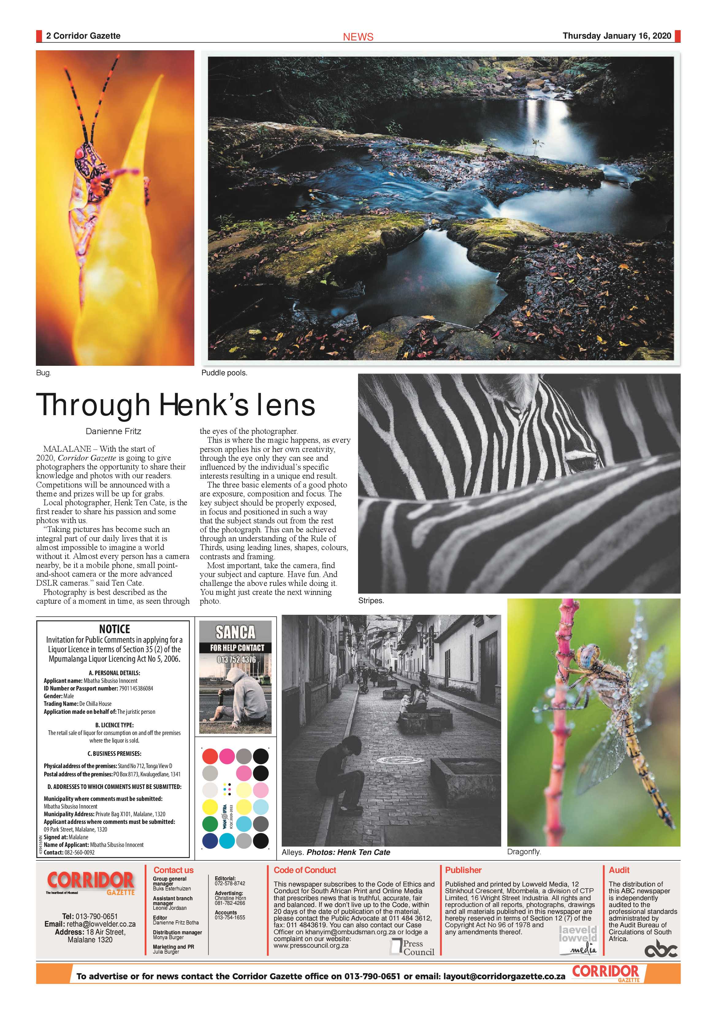 Corridor gazette 16 January 2020 page 2
