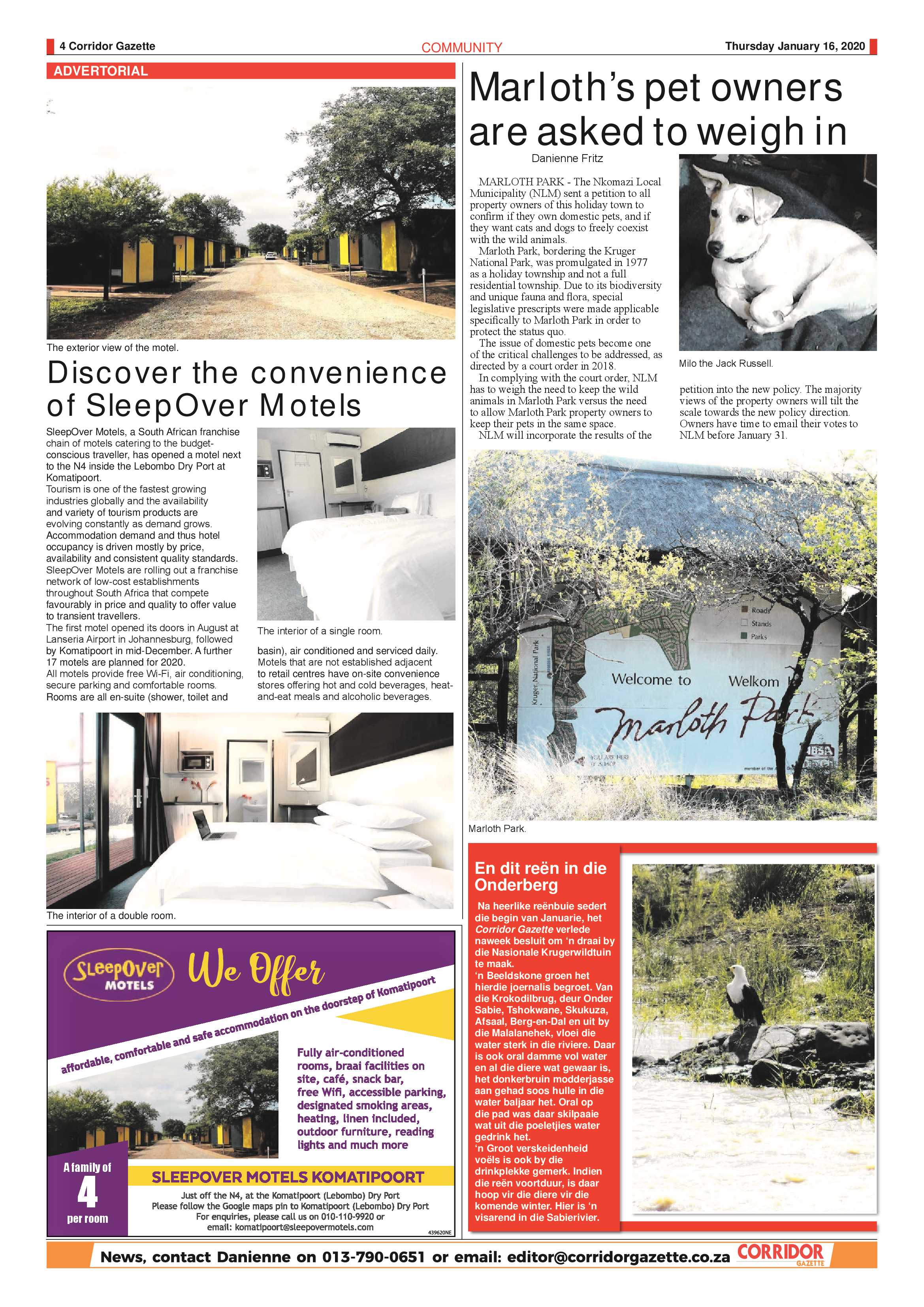 Corridor gazette 16 January 2020 page 4