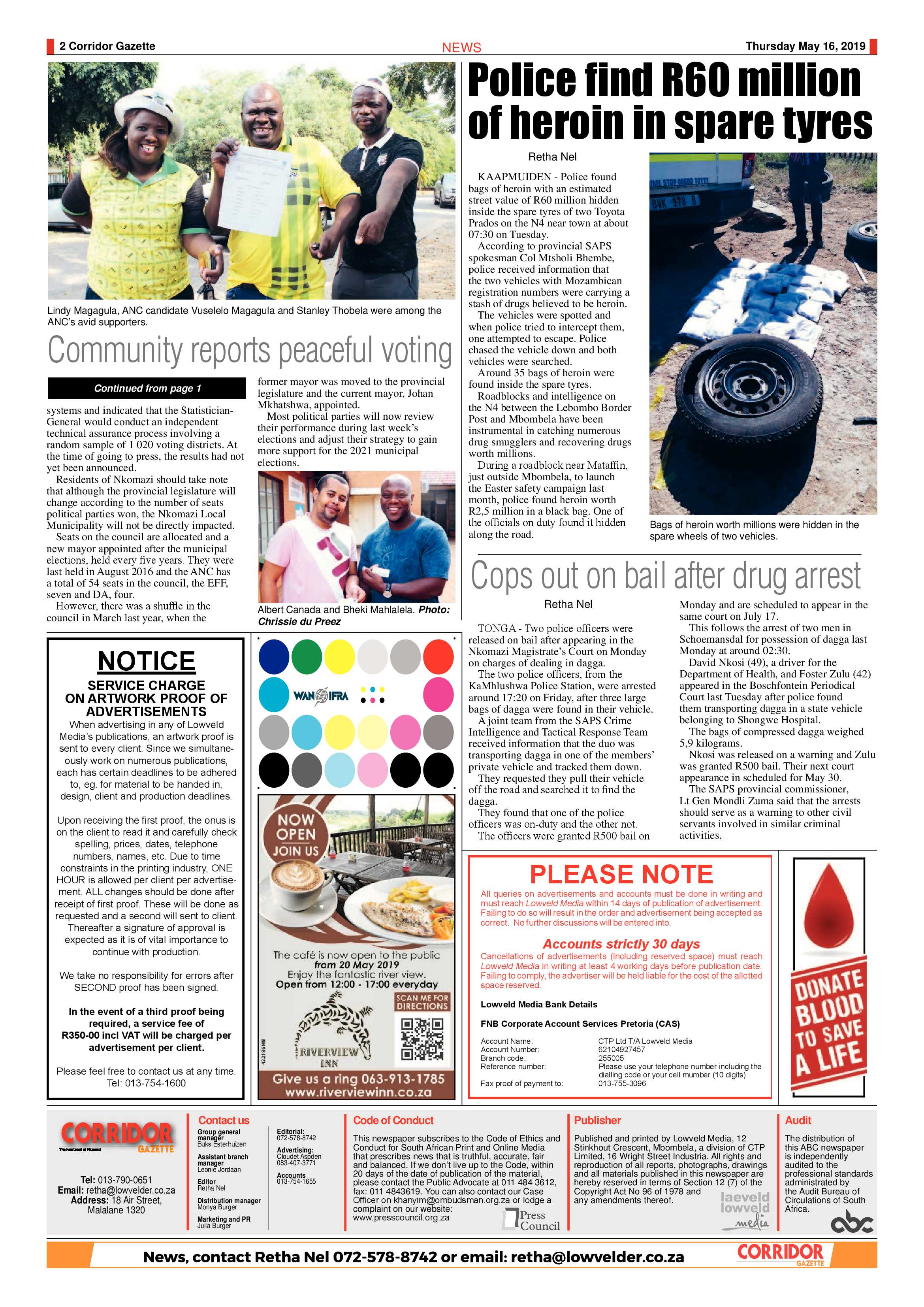 Corridor Gazette 16 May 2019 page 2
