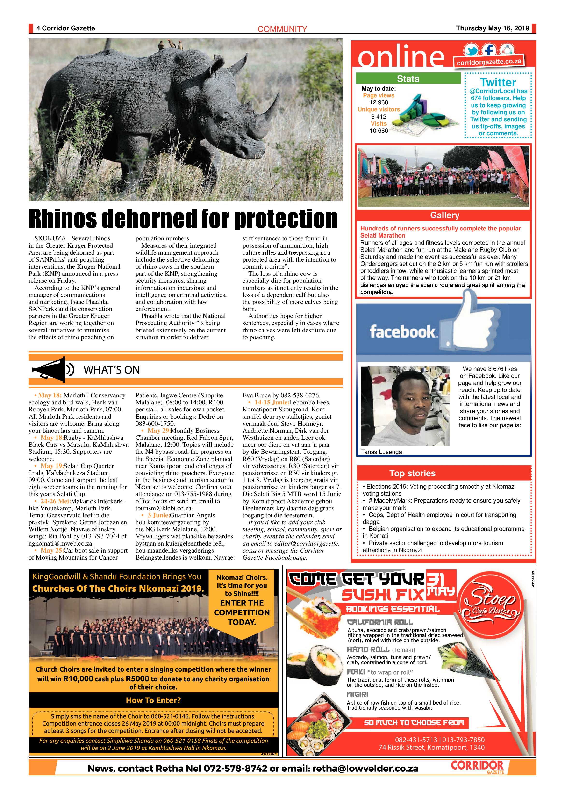 Corridor Gazette 16 May 2019 page 4