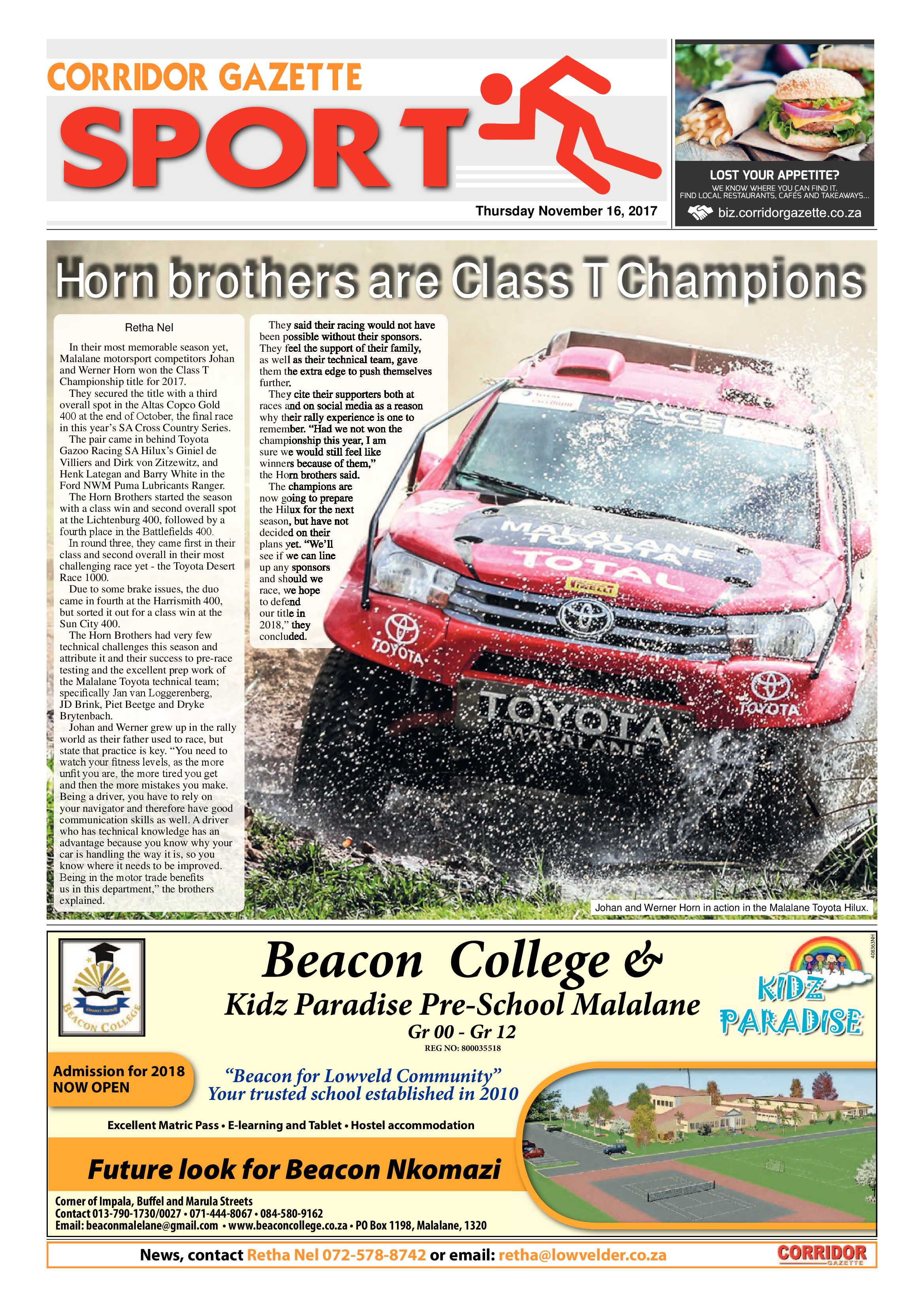 Corridor Gazette 16 November 2017 page 12