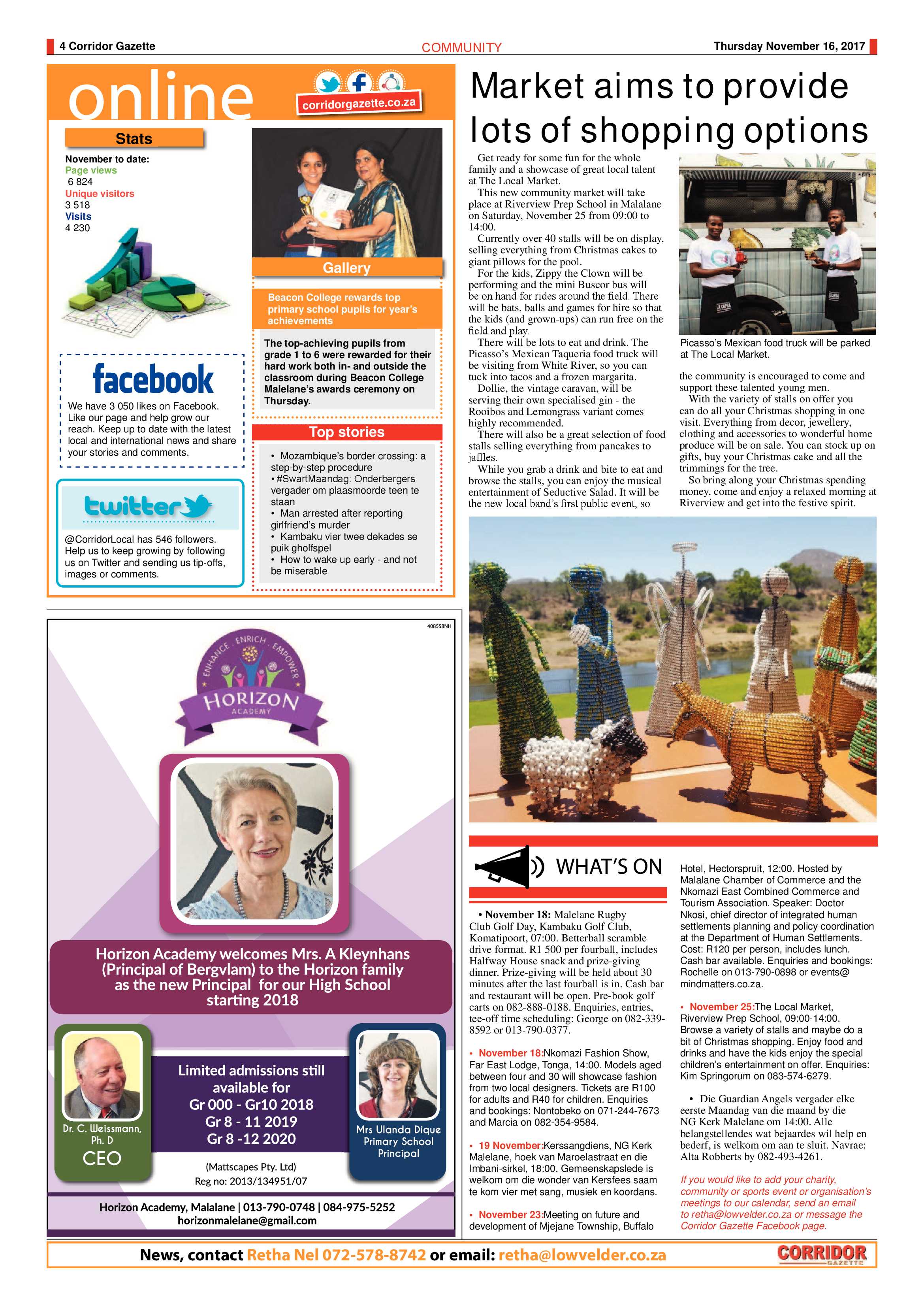 Corridor Gazette 16 November 2017 page 4
