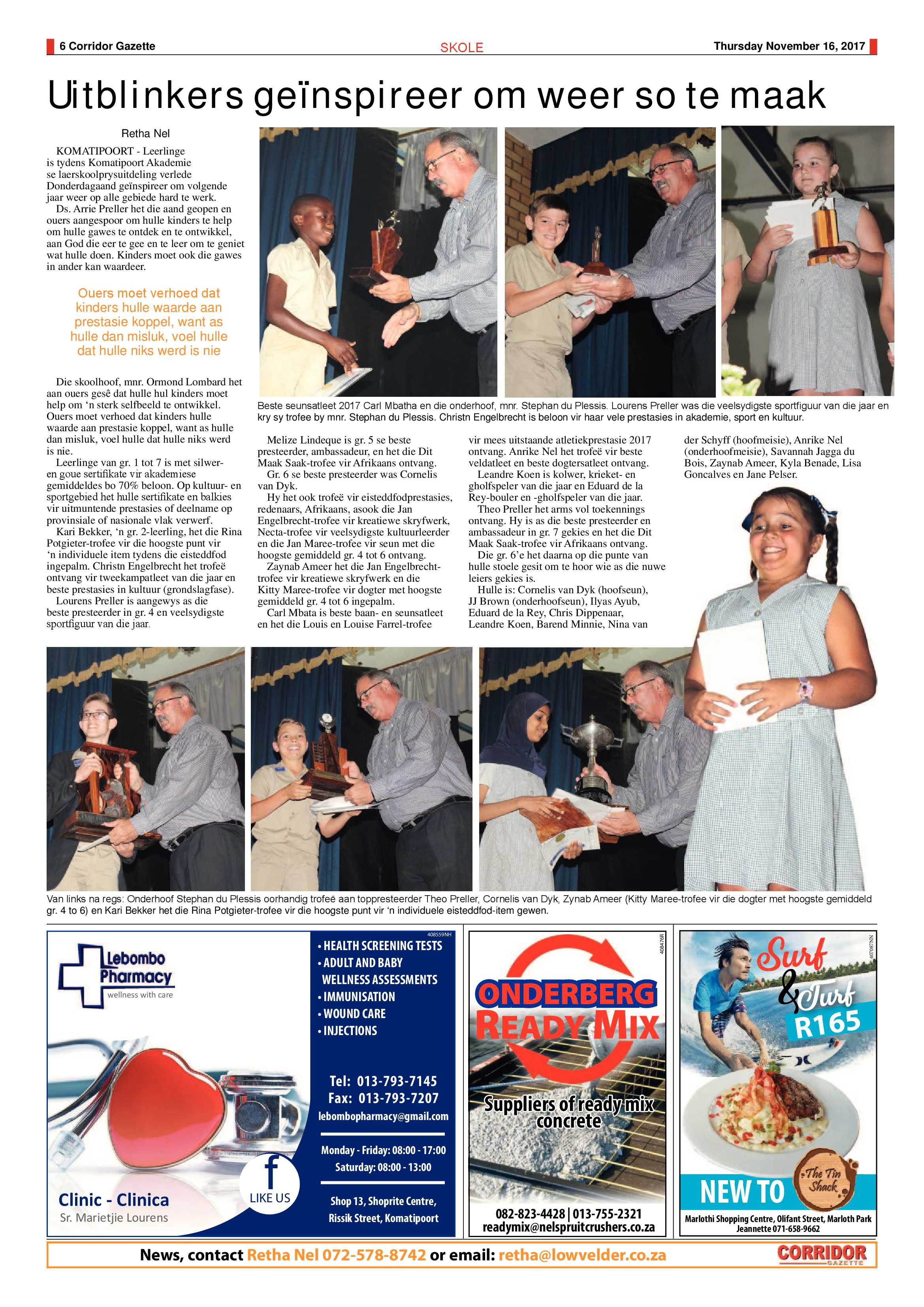 Corridor Gazette 16 November 2017 page 6