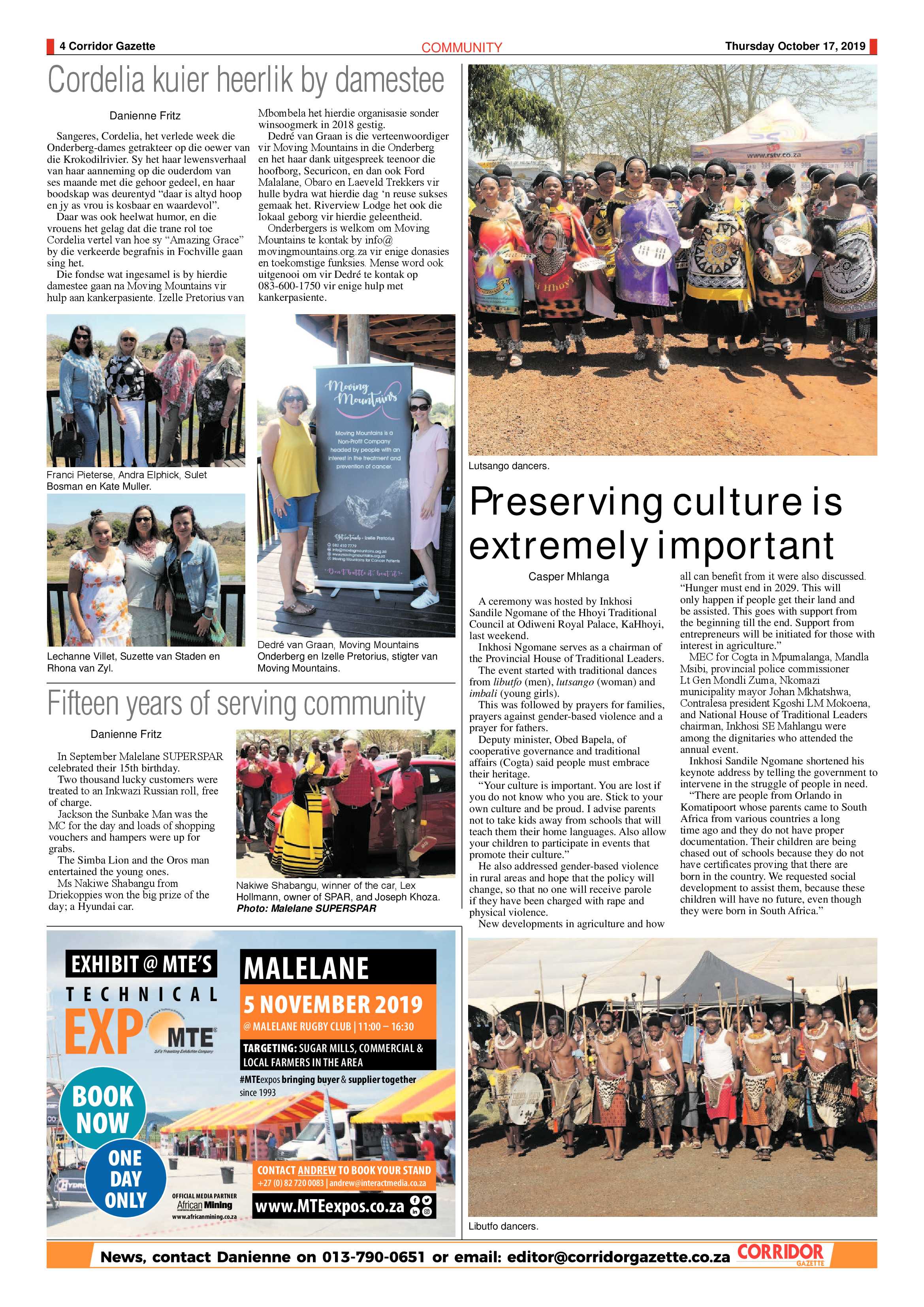 Corridor Gazette 17 October 2019 page 4