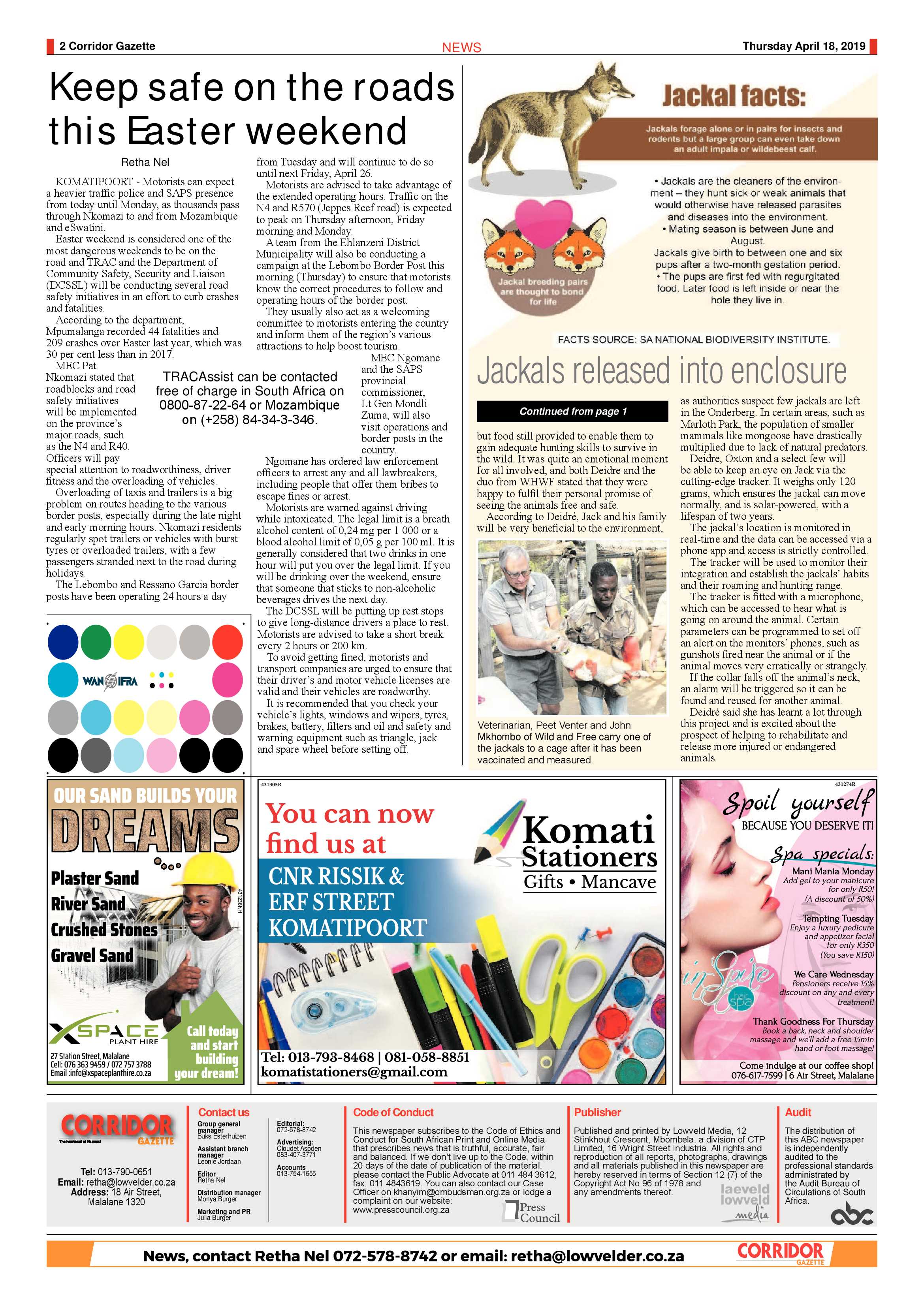 Corridor Gazette 19 April 2019 page 2