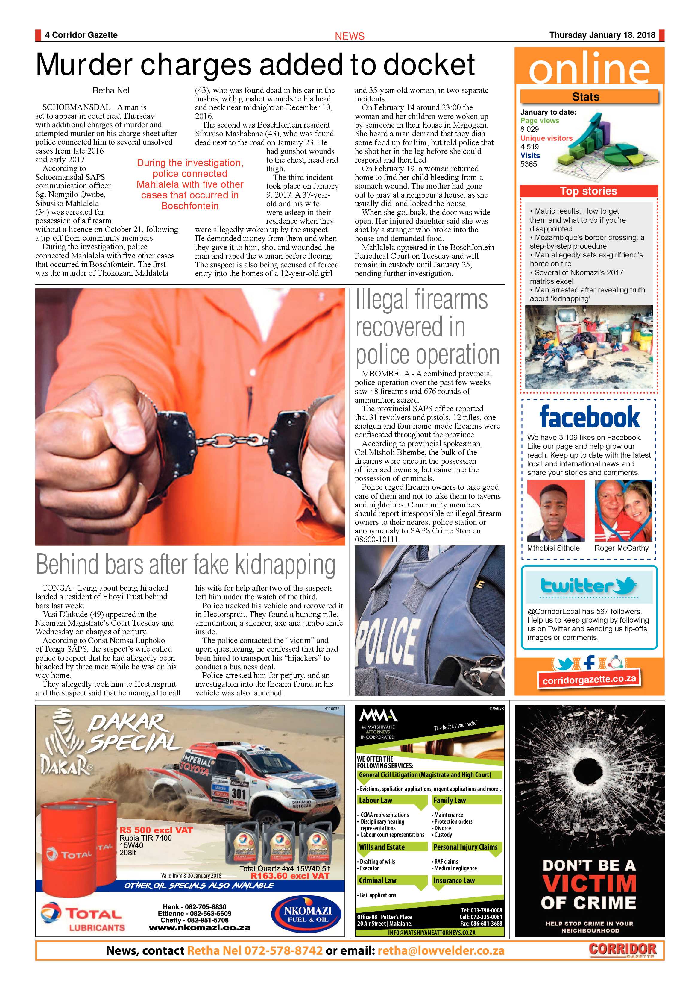 Corridor Gazette 18 January 2018 page 4