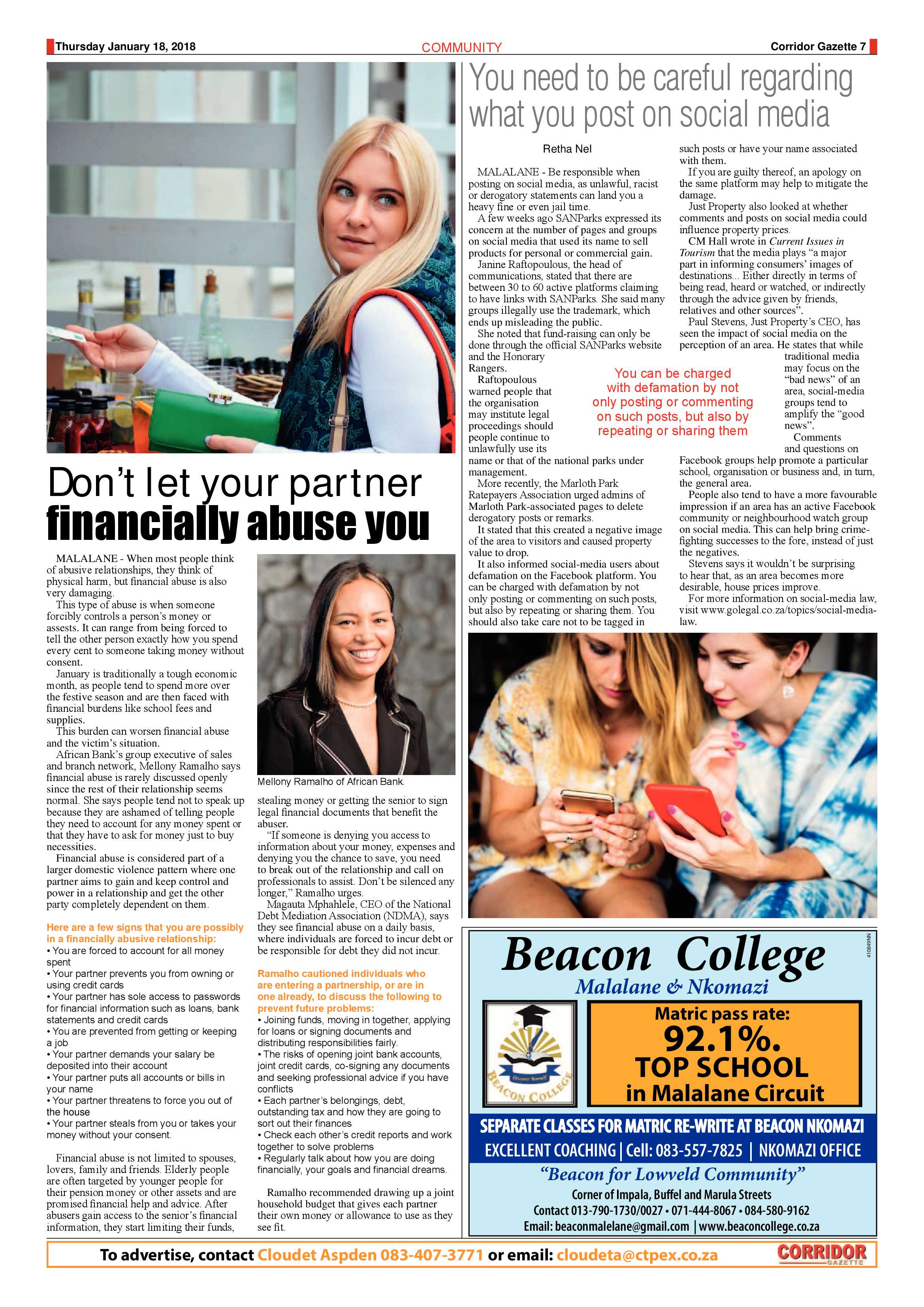 Corridor Gazette 18 January 2018 page 7