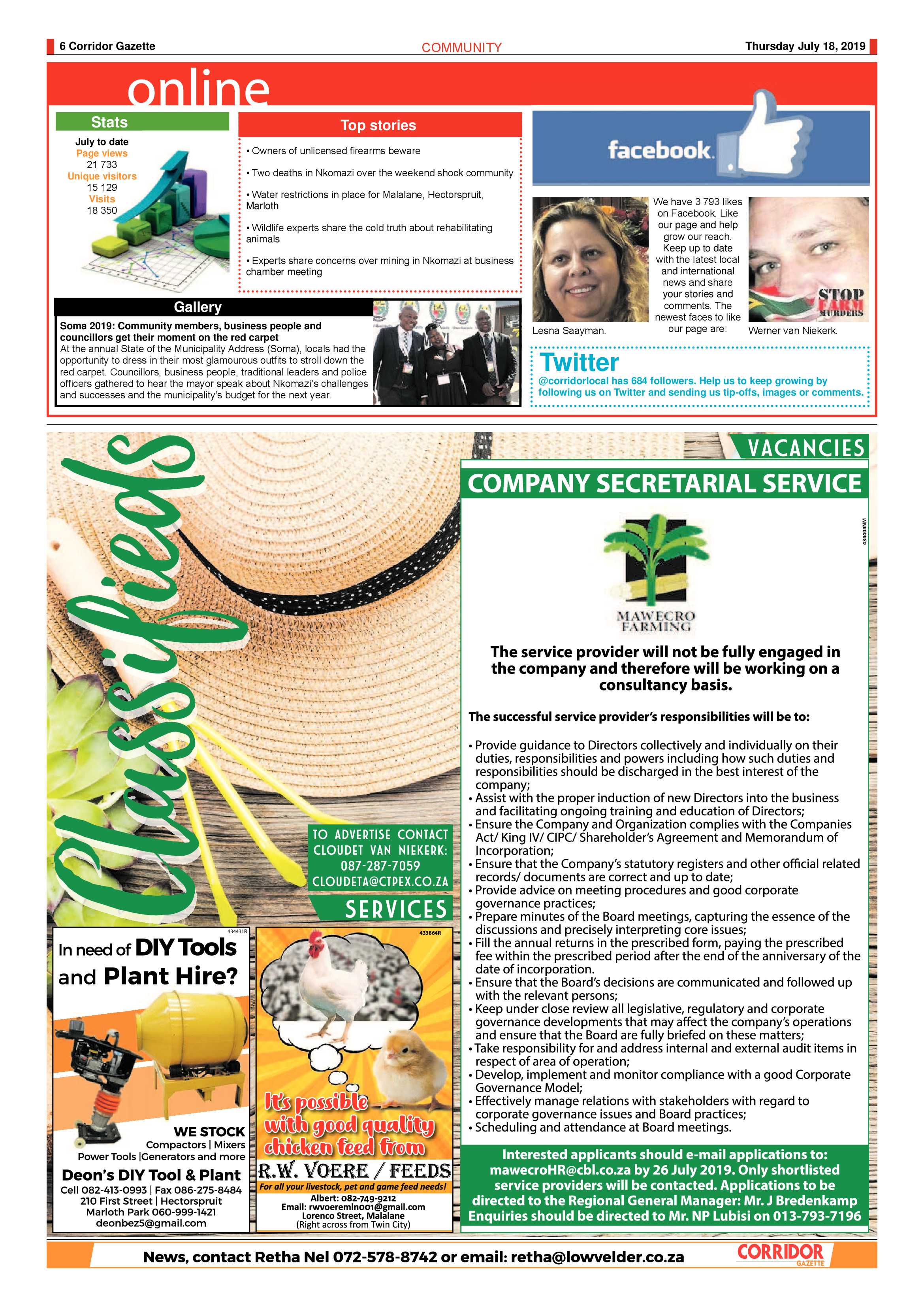 Corridor Gazette 18 July 2019 page 6