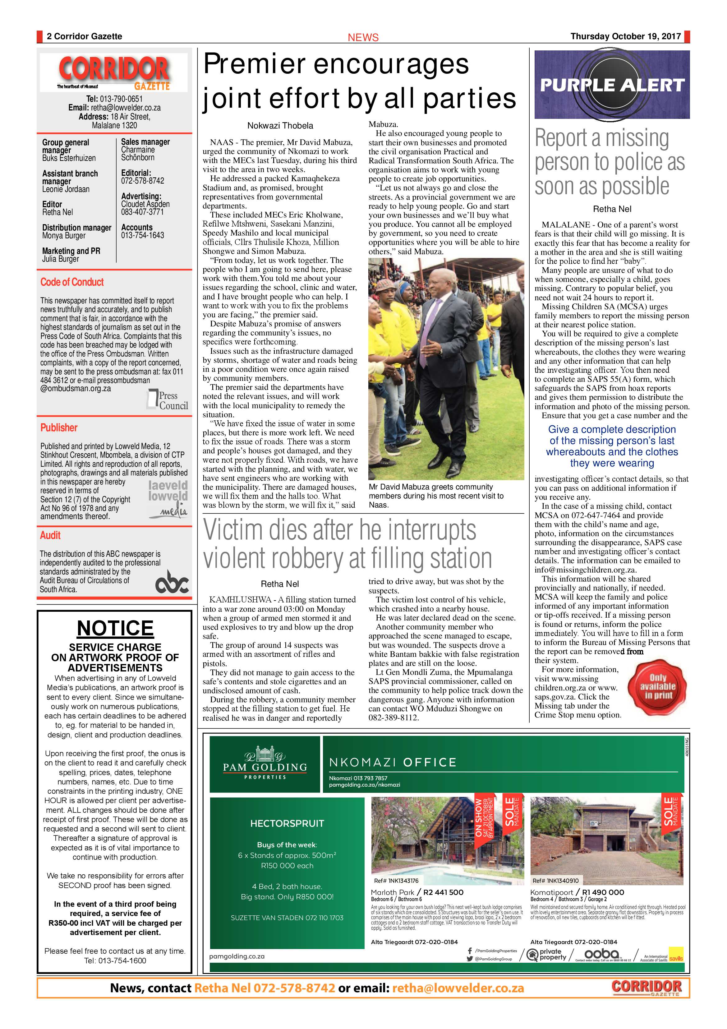 Corridor Gazette 18 October 2017 page 2