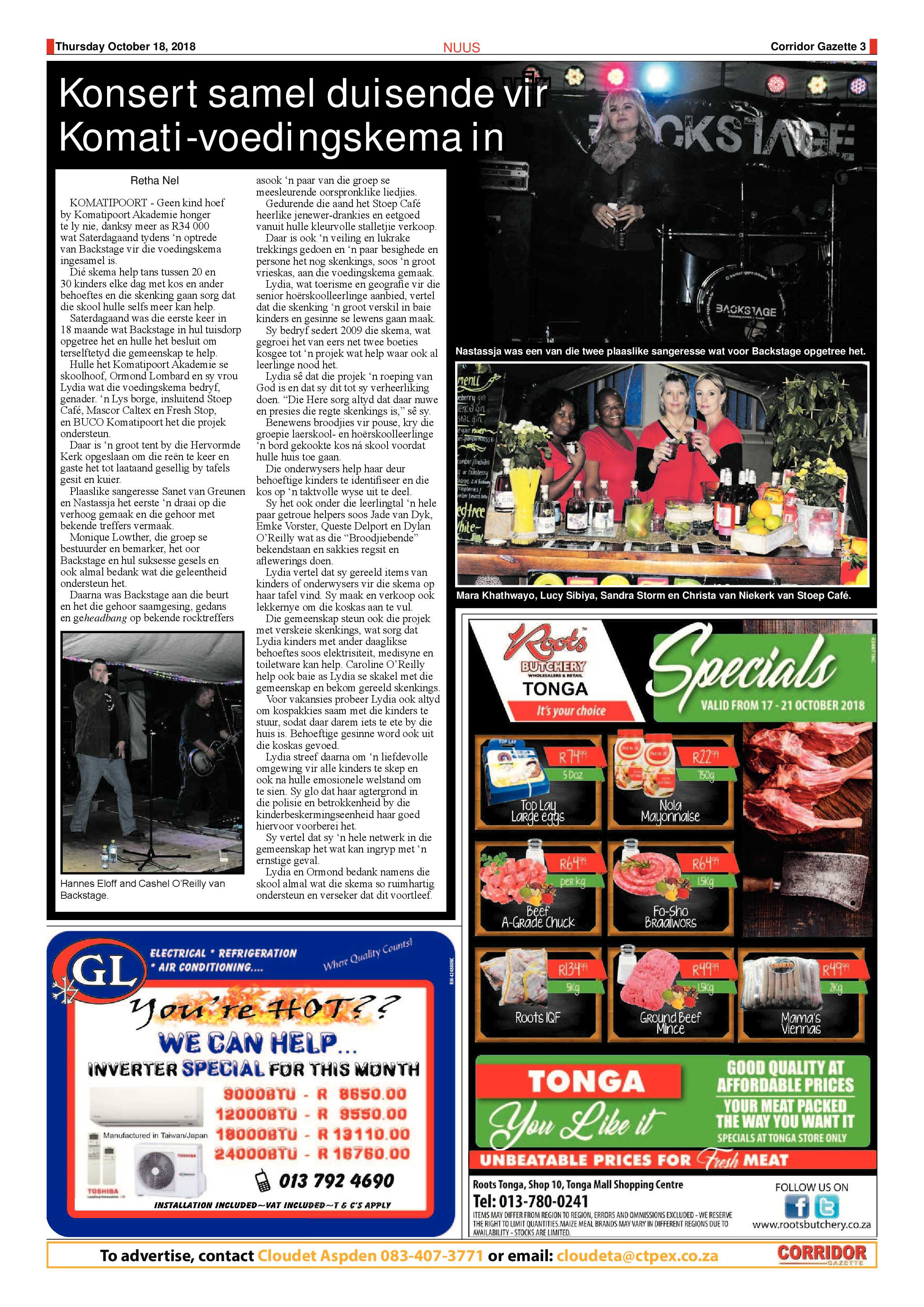 Corridor Gazette 18 October 2018 page 3