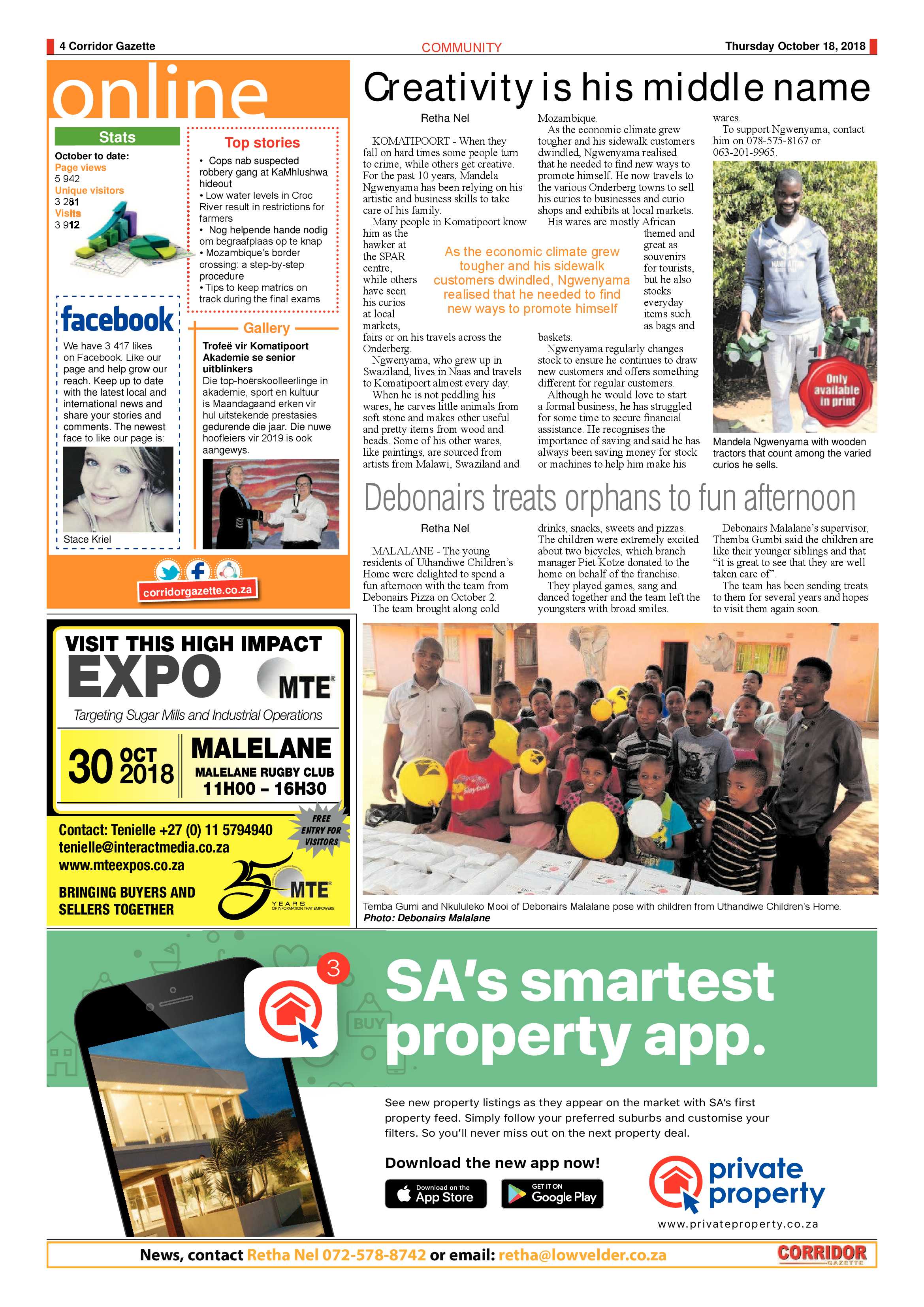 Corridor Gazette 18 October 2018 page 4