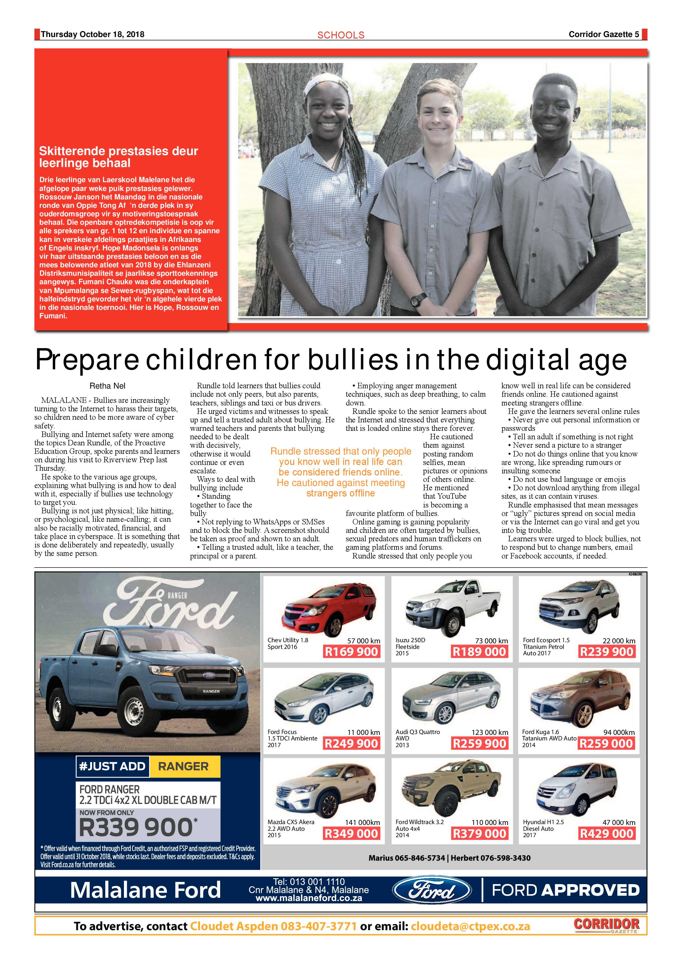 Corridor Gazette 18 October 2018 page 5