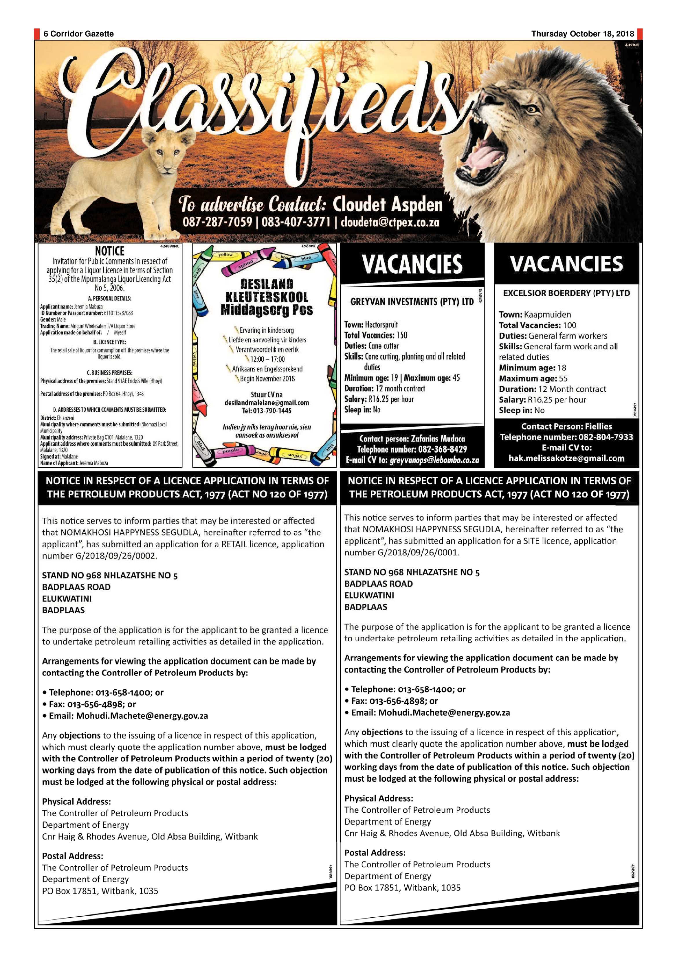 Corridor Gazette 18 October 2018 page 6