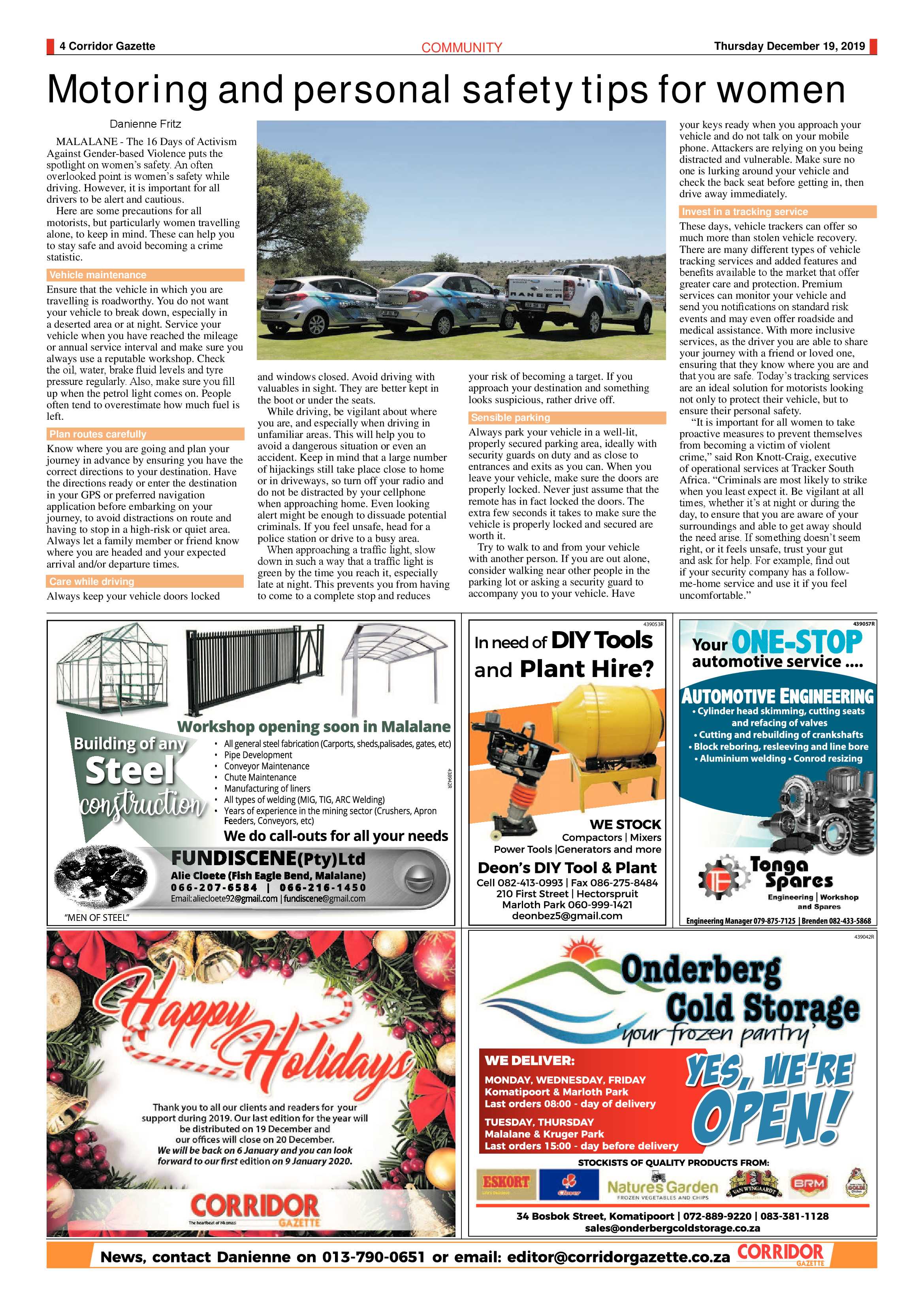 Corridor Gazette 19 December 2019 page 4