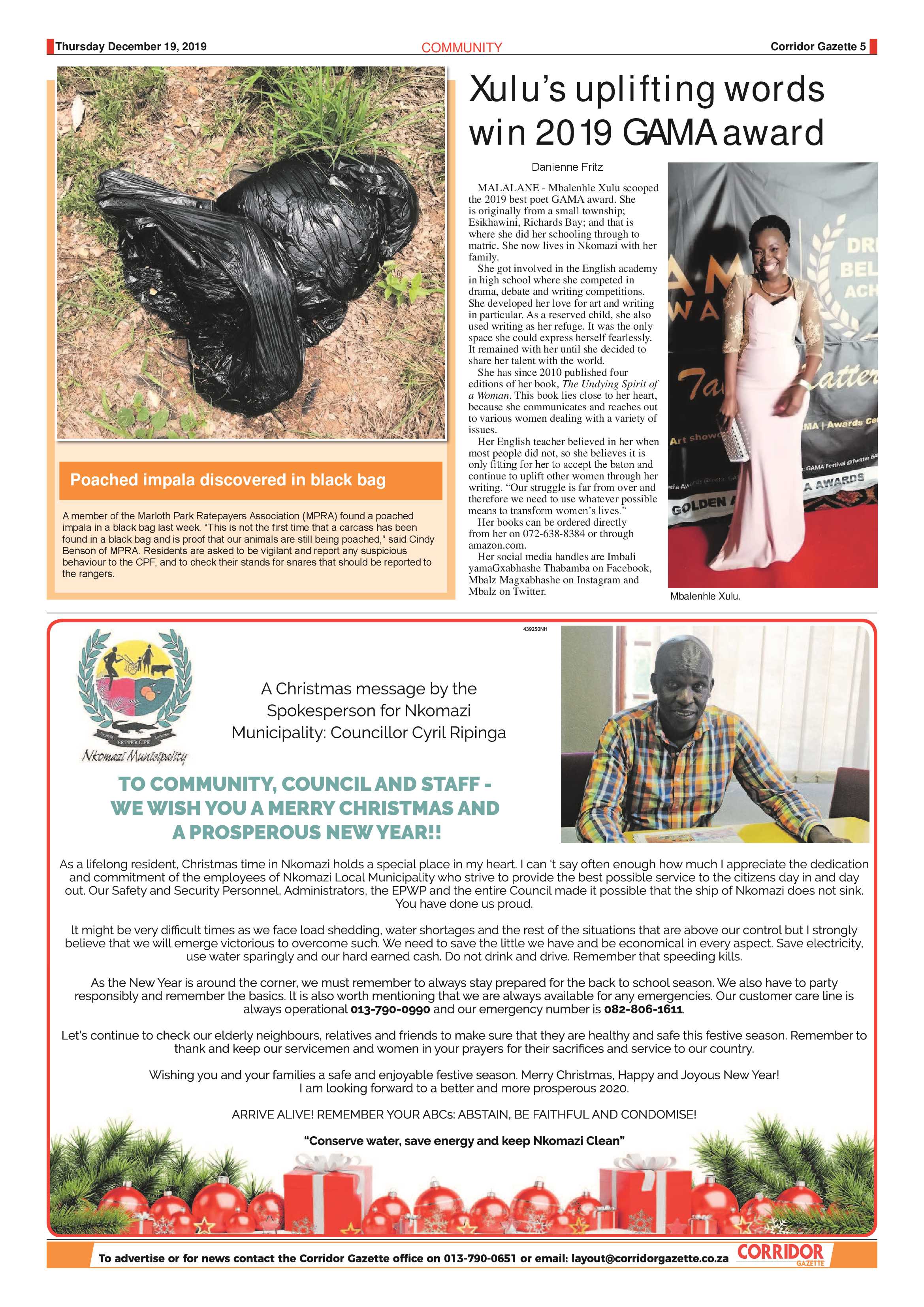 Corridor Gazette 19 December 2019 page 5
