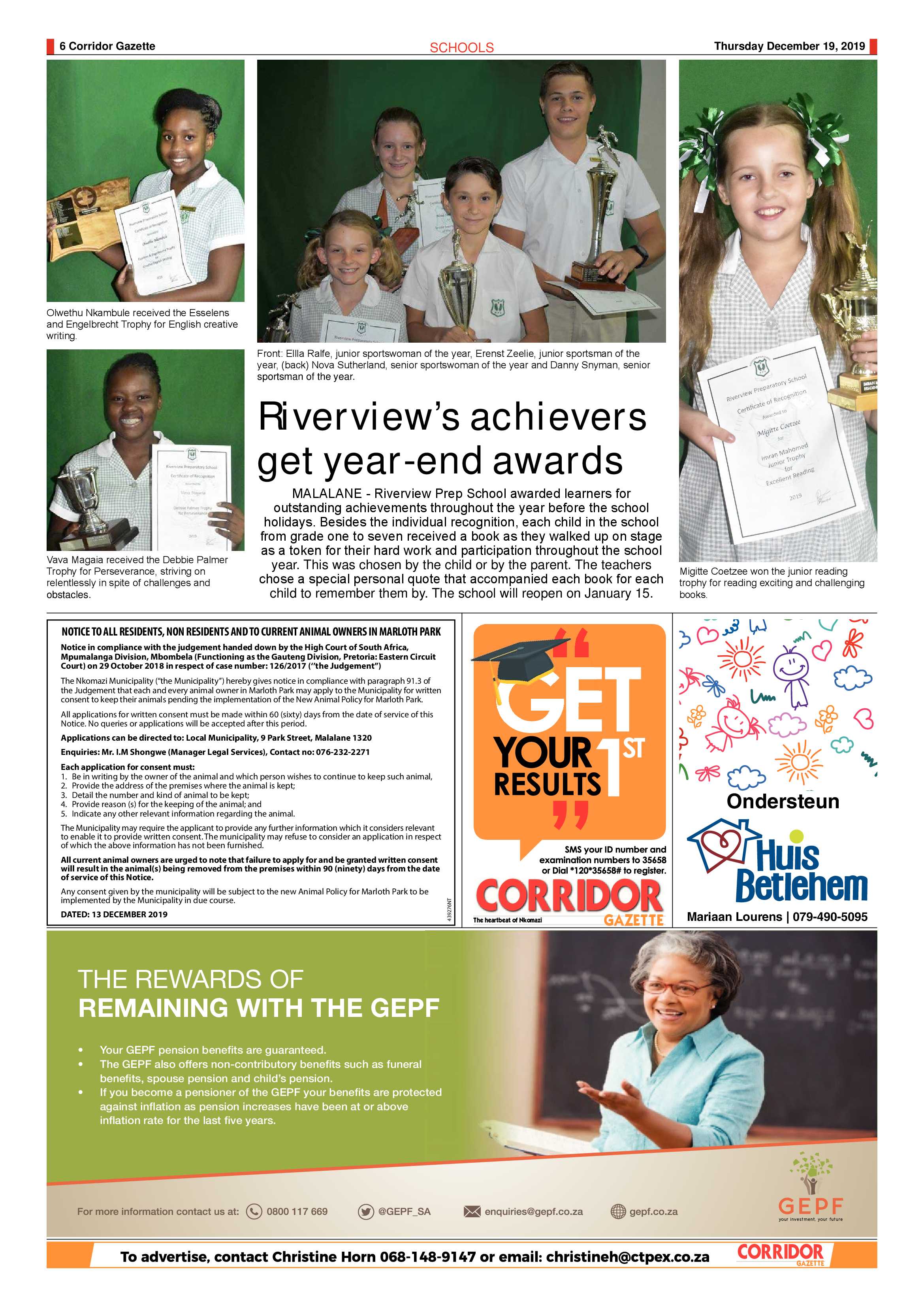 Corridor Gazette 19 December 2019 page 6