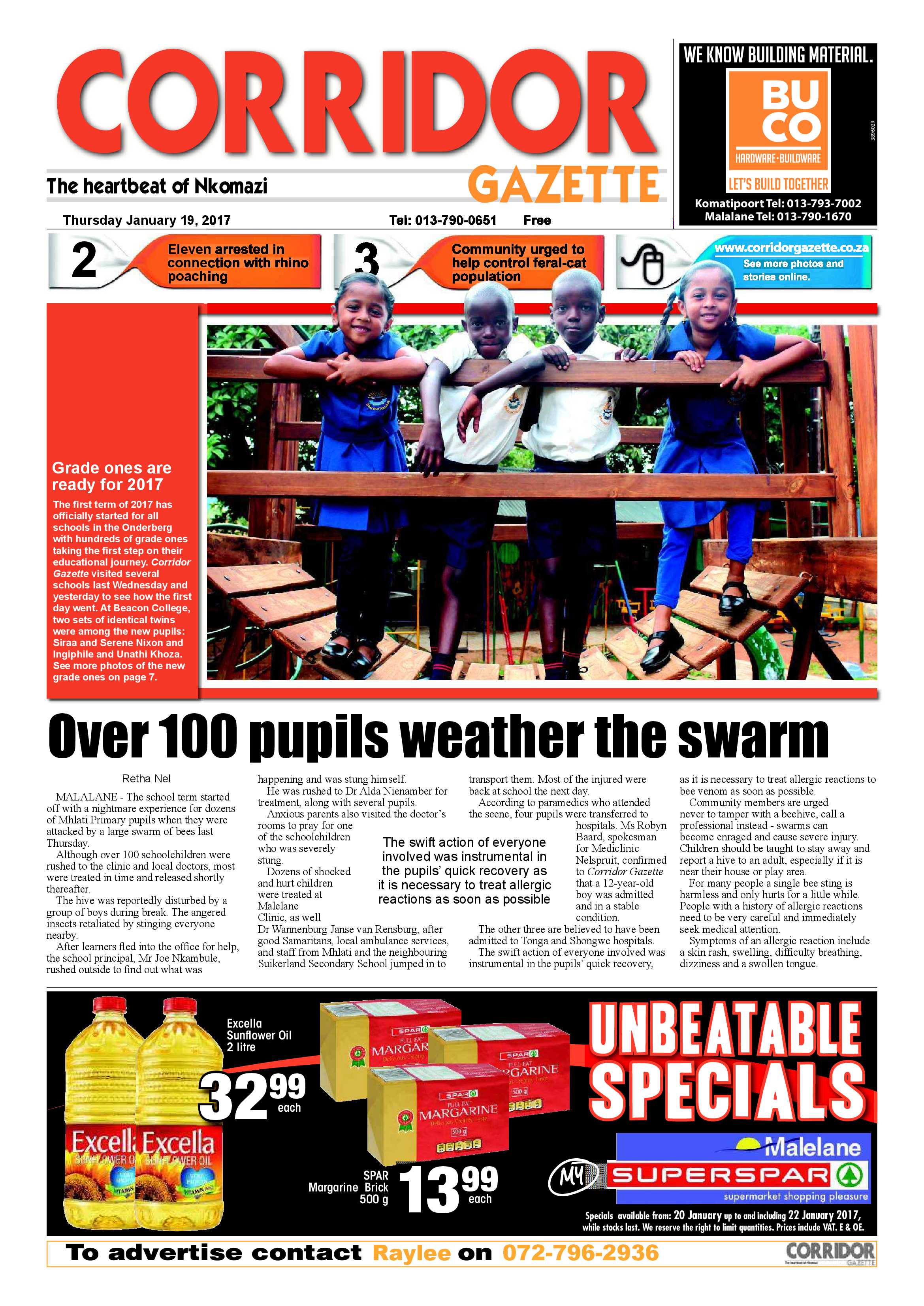 Corridor Gazette 19 January 2017 page 1