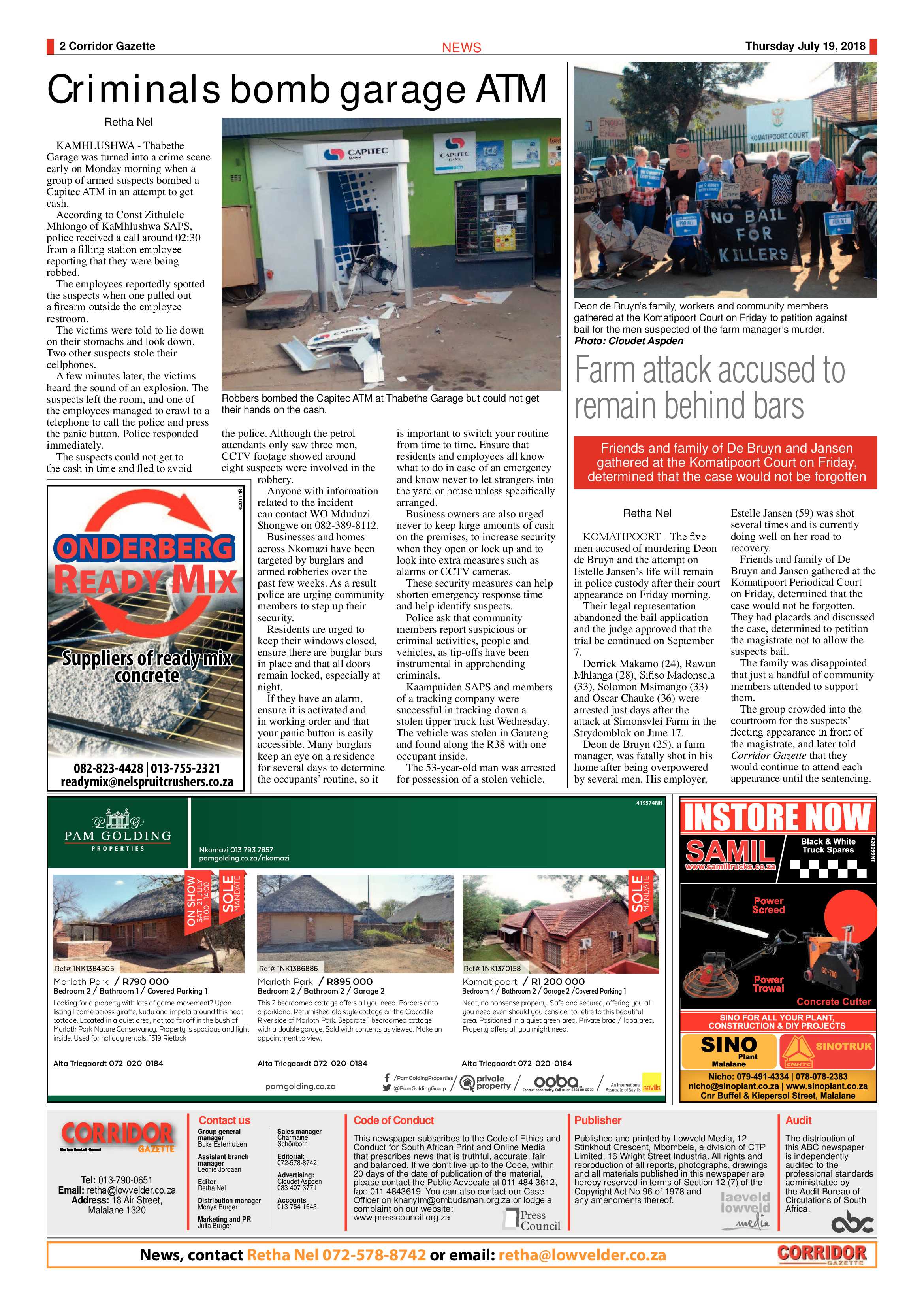 Corridor Gazette 19 July 2018 page 2