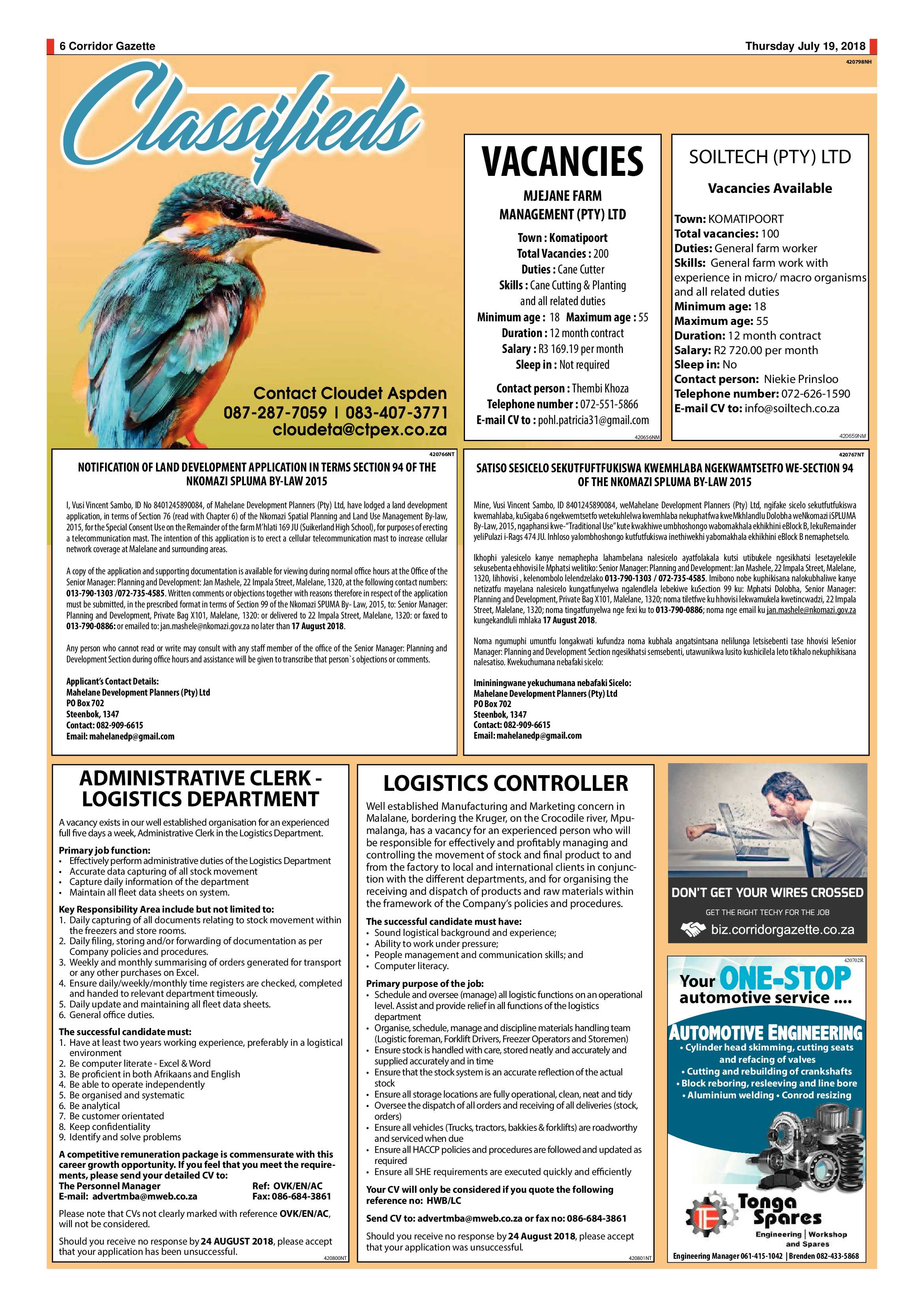 Corridor Gazette 19 July 2018 page 6
