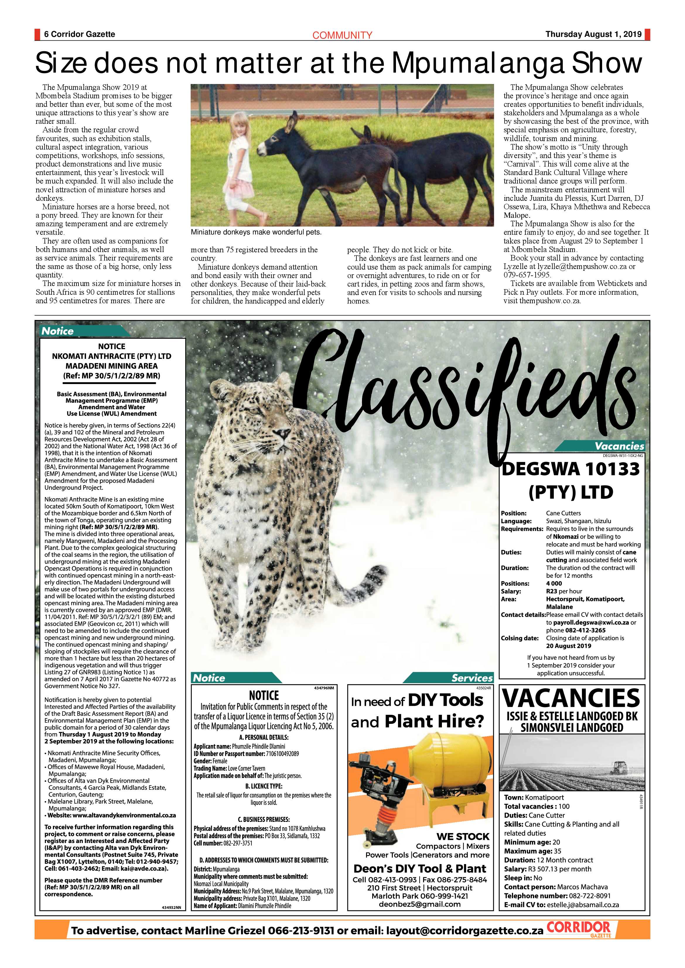 Corridor Gazette 1 August 2019 page 6