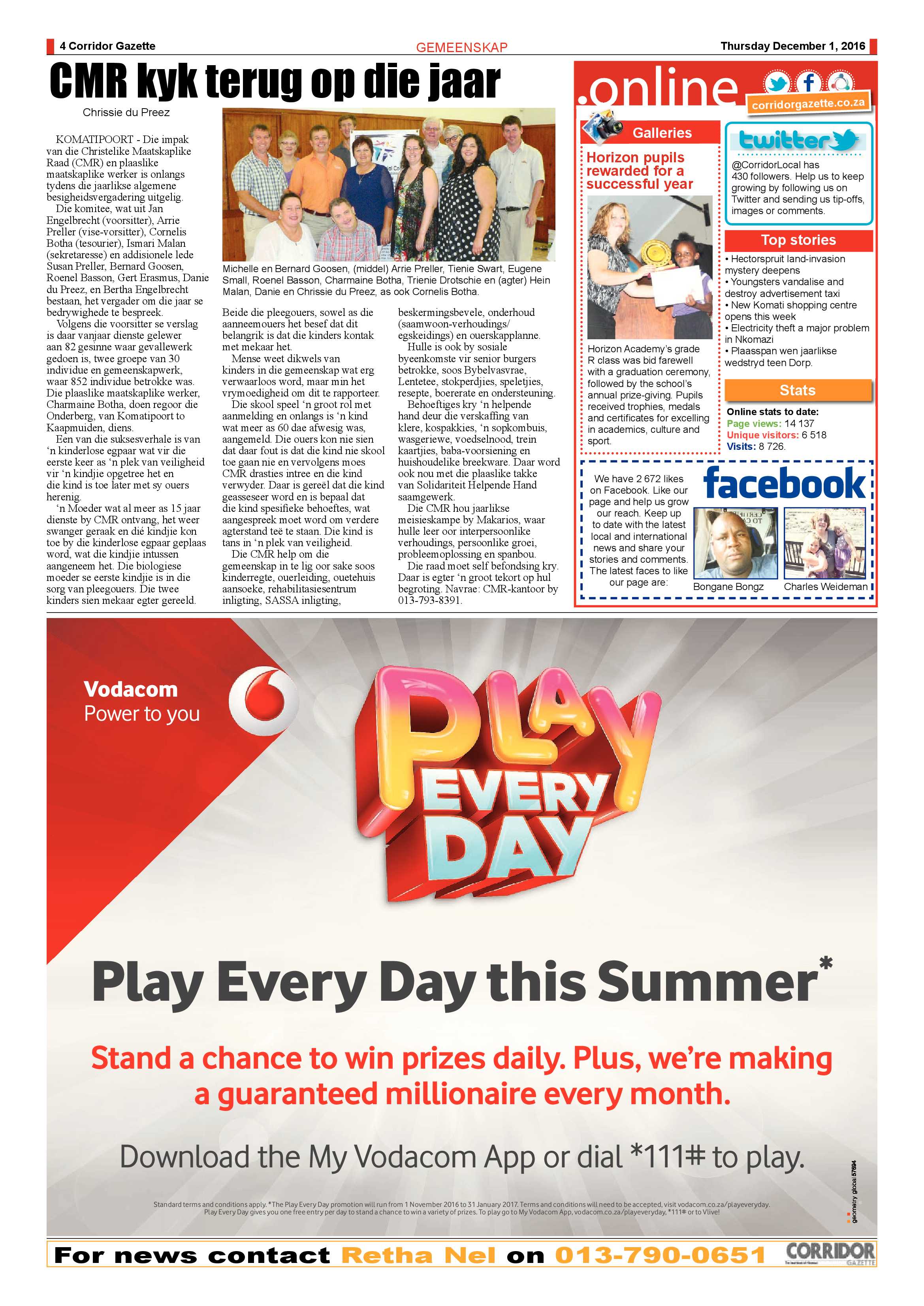 Corridor Gazette 1 Dec 2016 page 4
