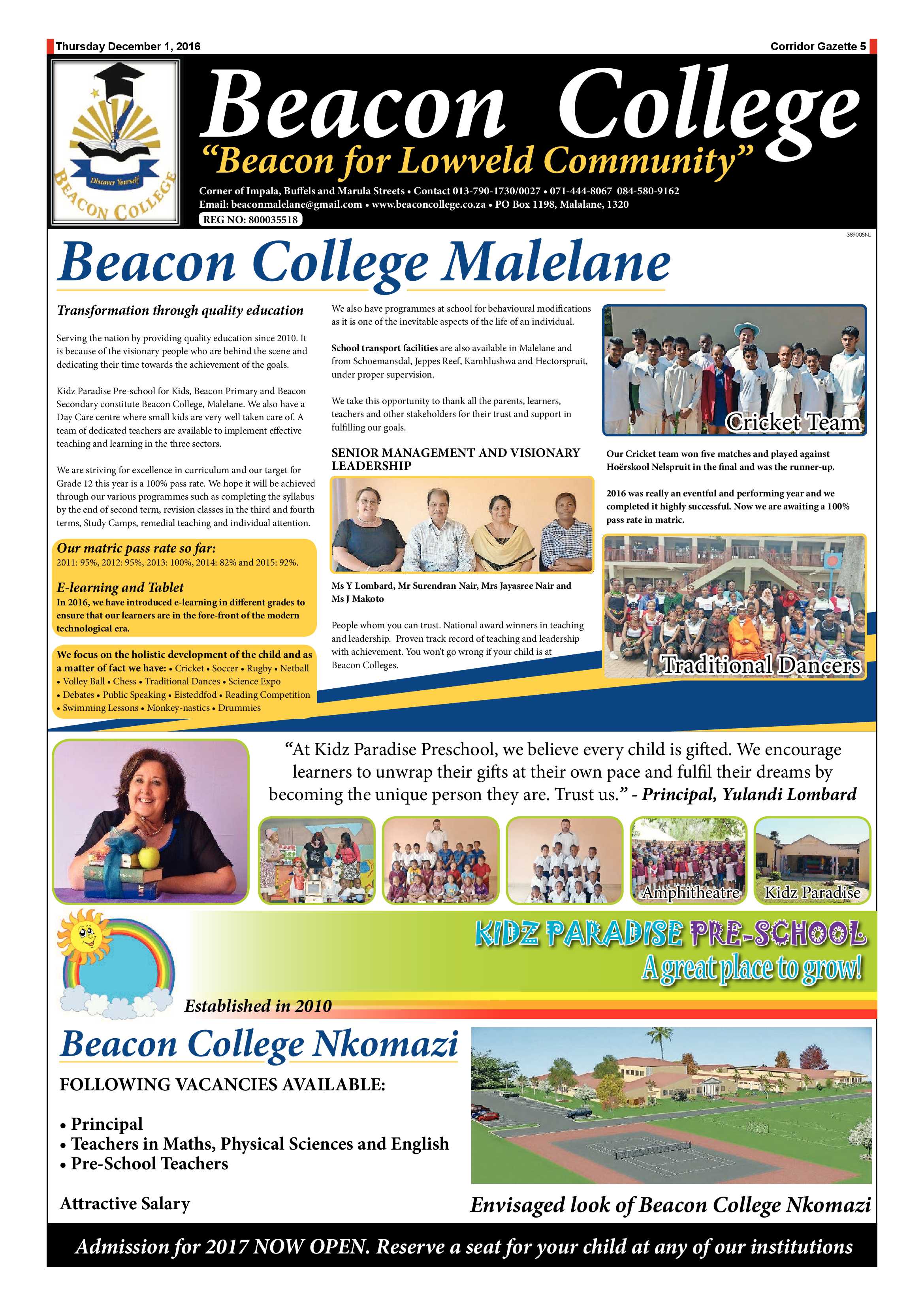 Corridor Gazette 1 Dec 2016 page 5