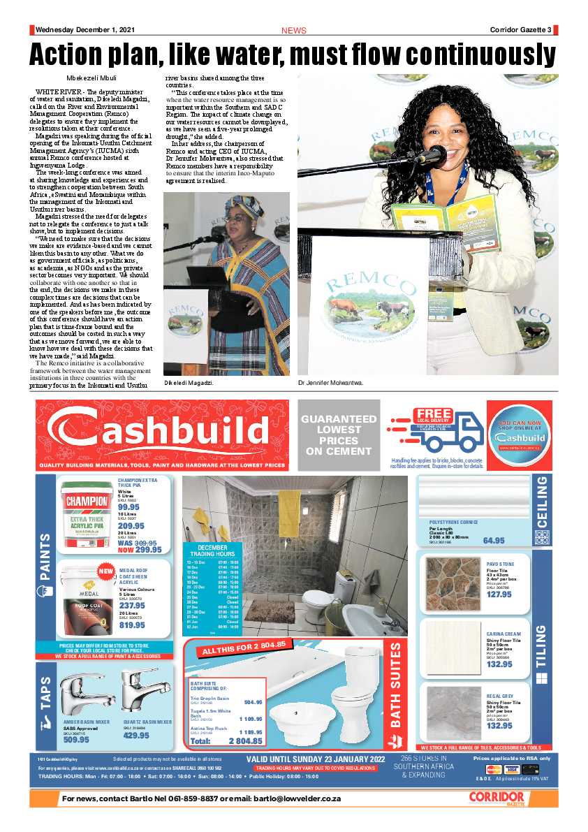 Corridor Gazette 1 December 2021 page 3