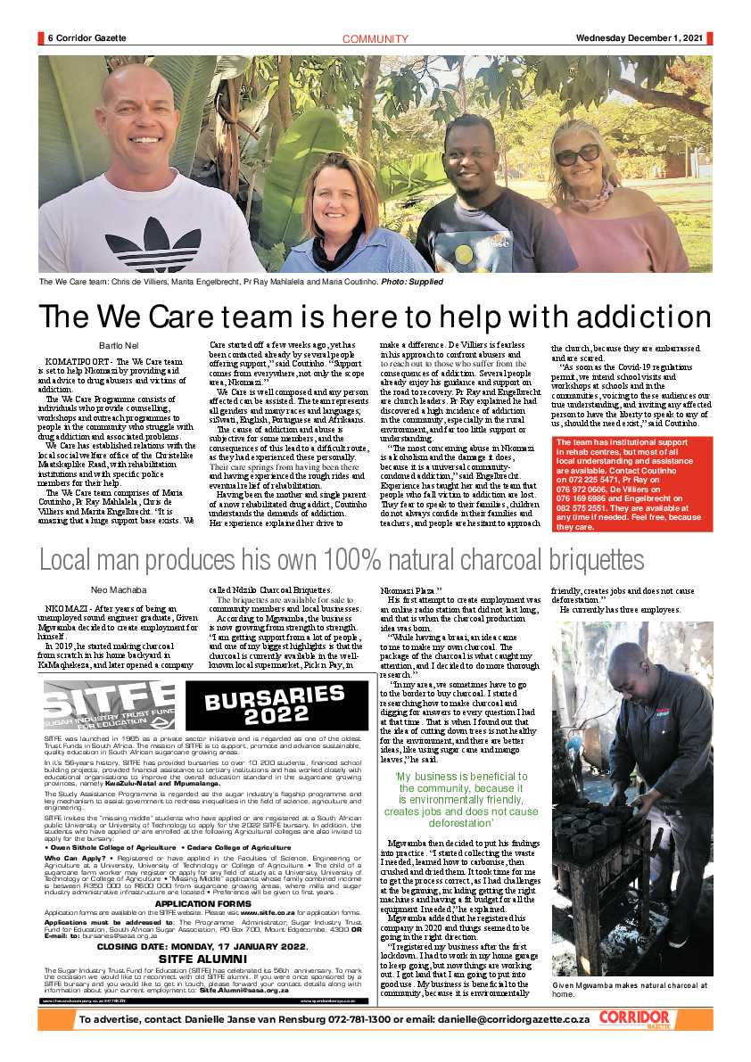 Corridor Gazette 1 December 2021 page 6