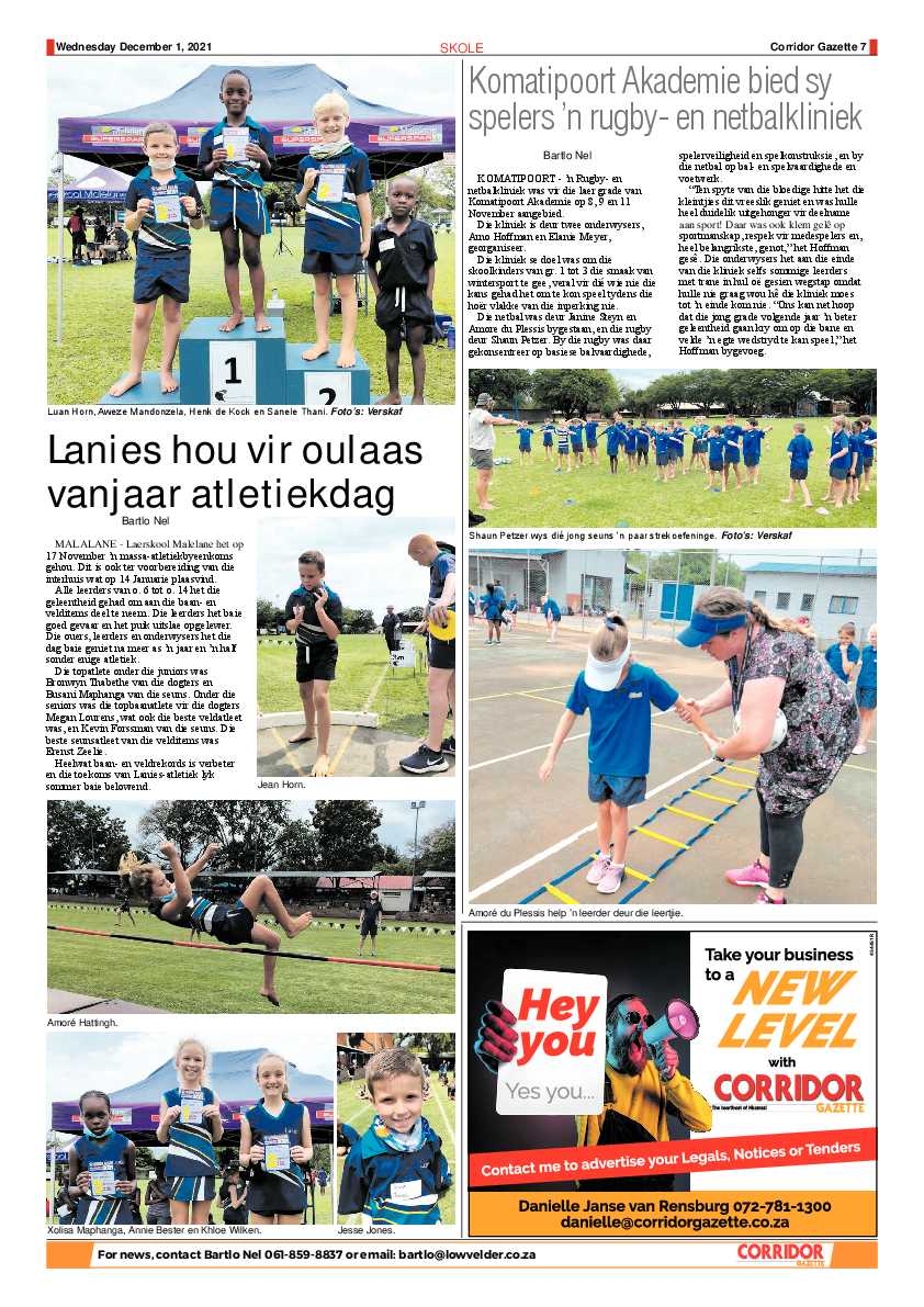 Corridor Gazette 1 December 2021 page 7