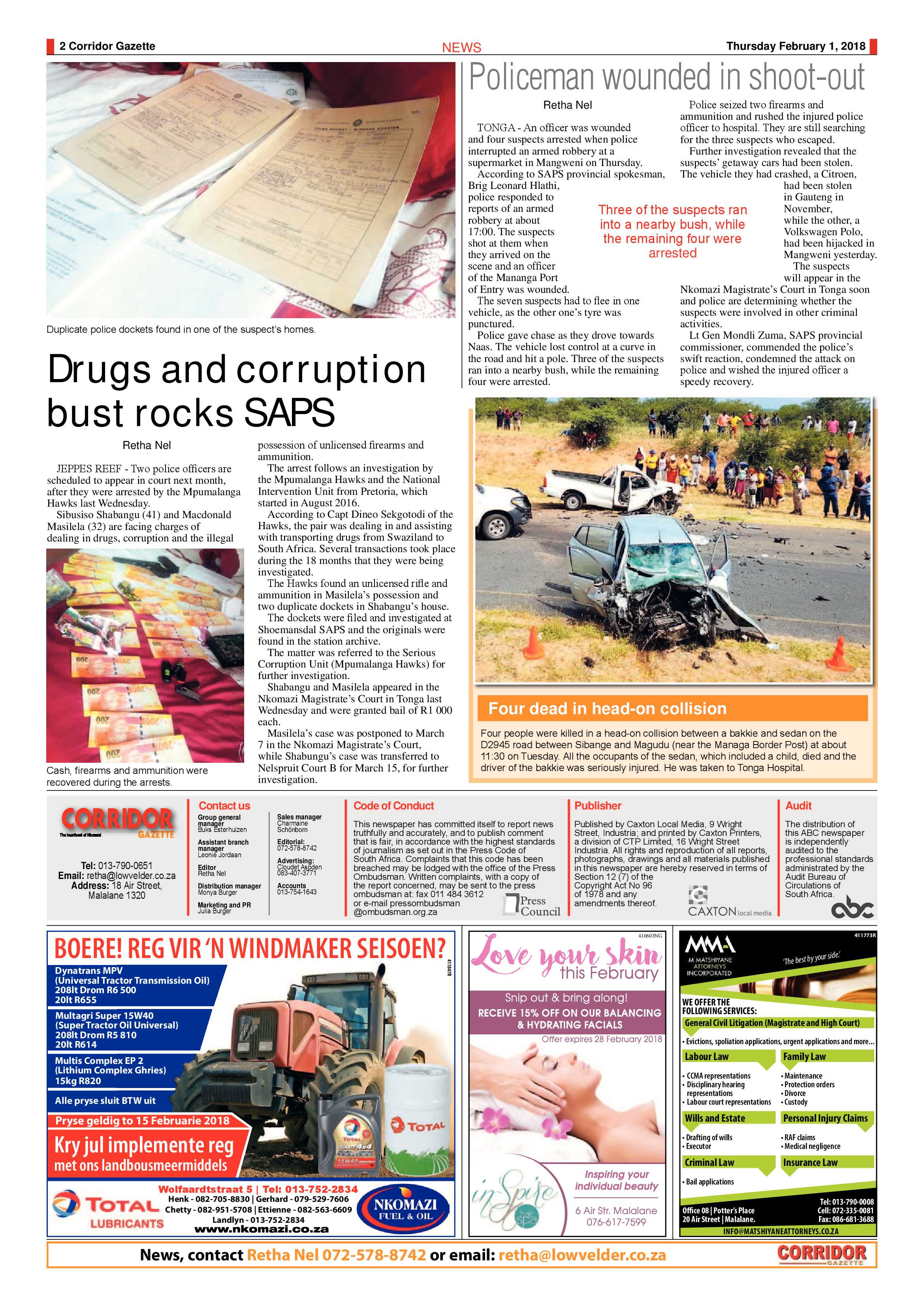 Corridor Gazette 1 February 2018 page 2