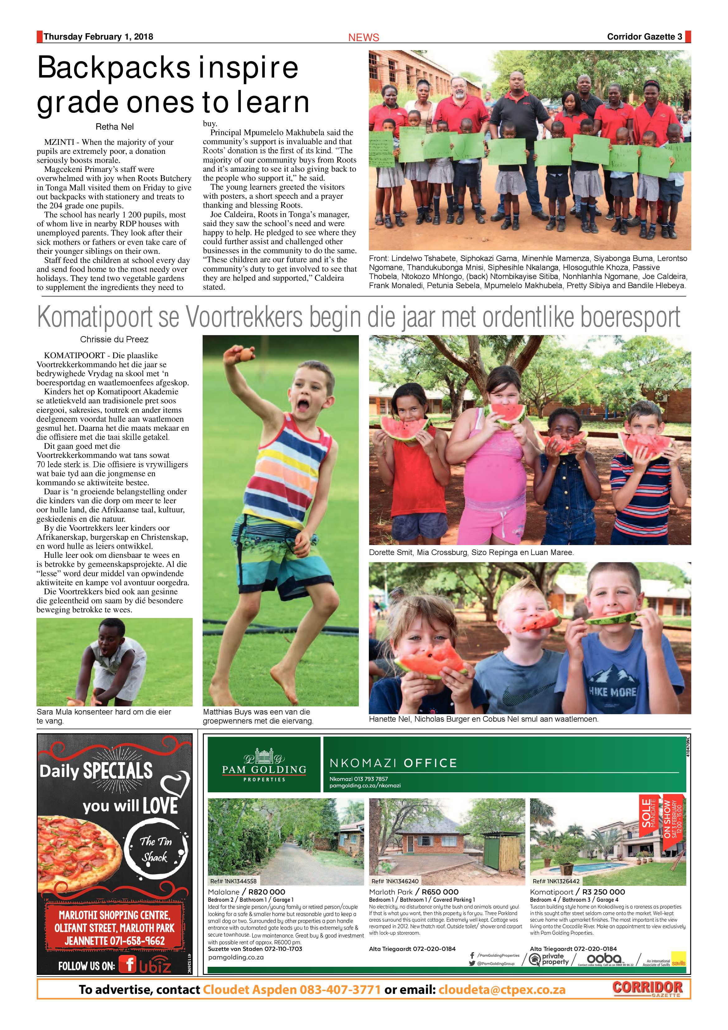 Corridor Gazette 1 February 2018 page 3