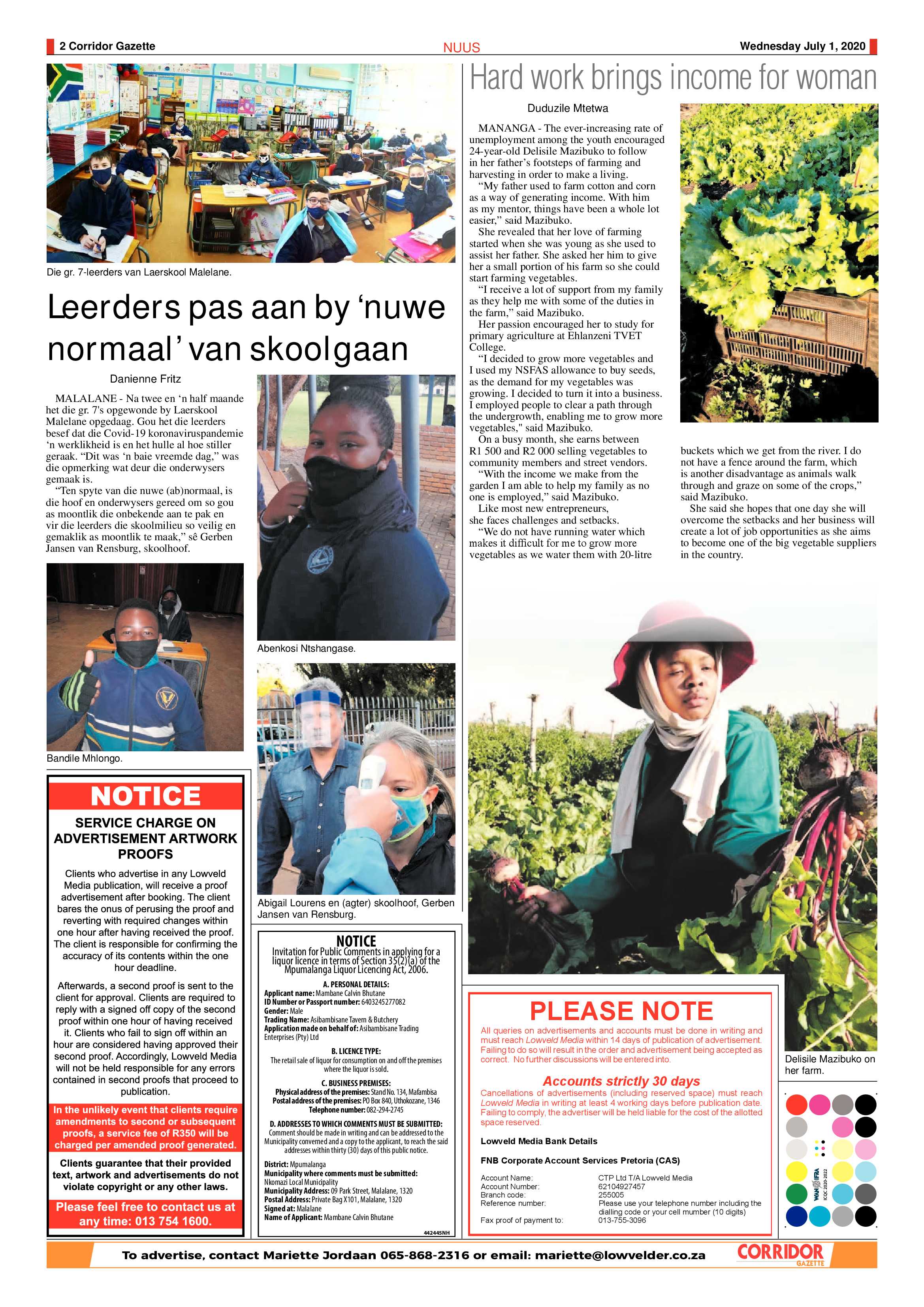 Corridor Gazette 1 July 2020 page 2