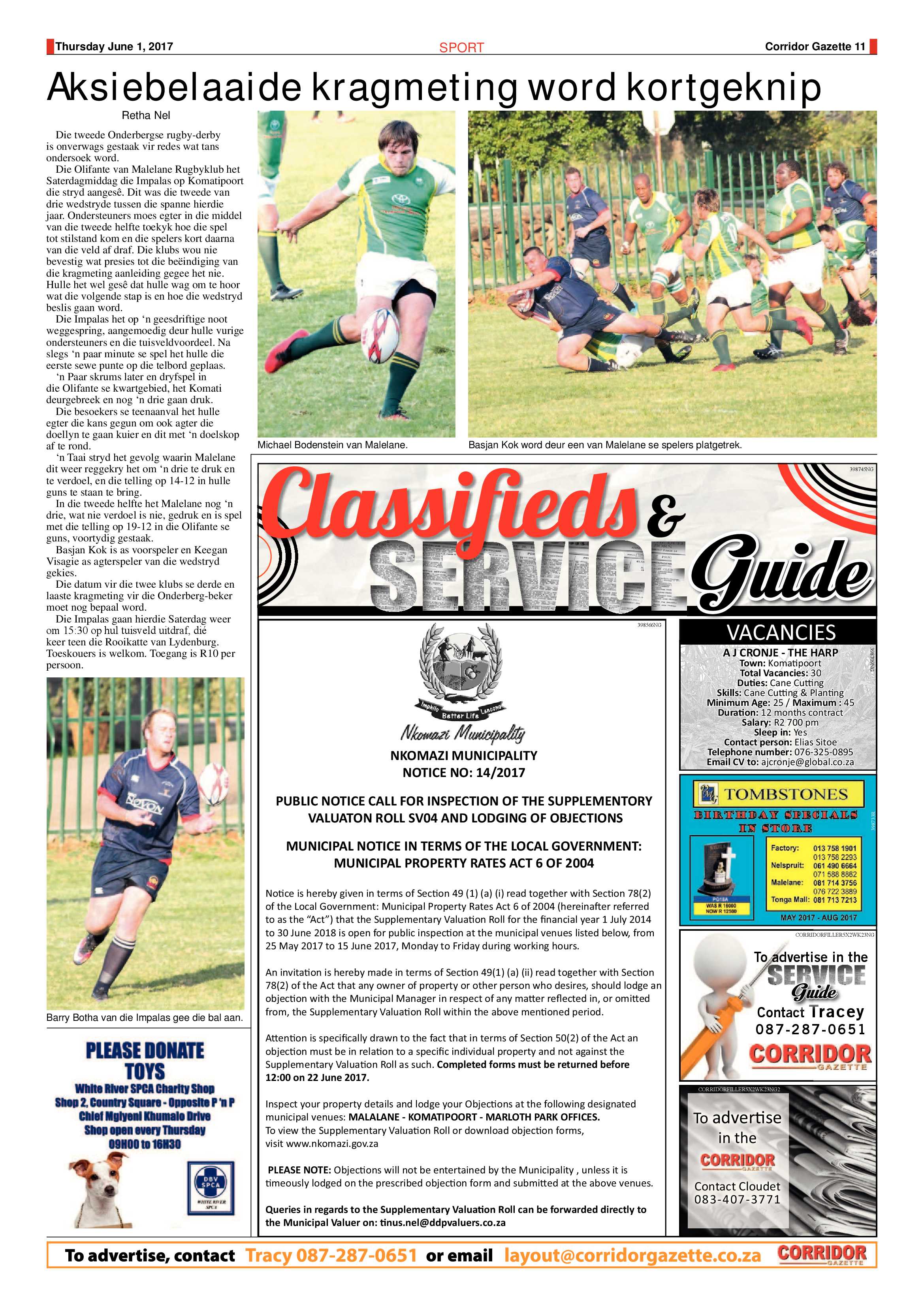 Corridor Gazette 1 June 2017 page 11