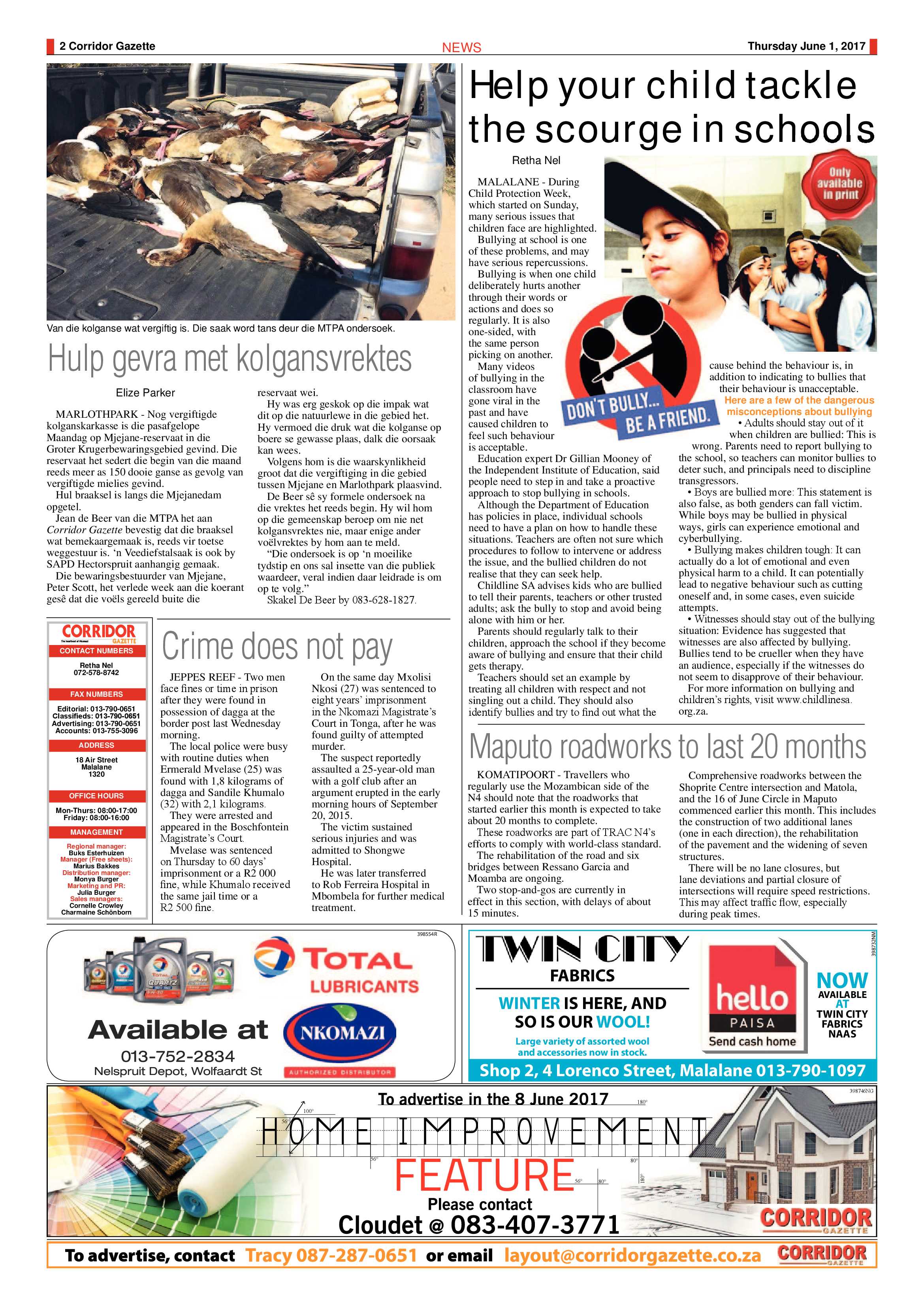 Corridor Gazette 1 June 2017 page 2