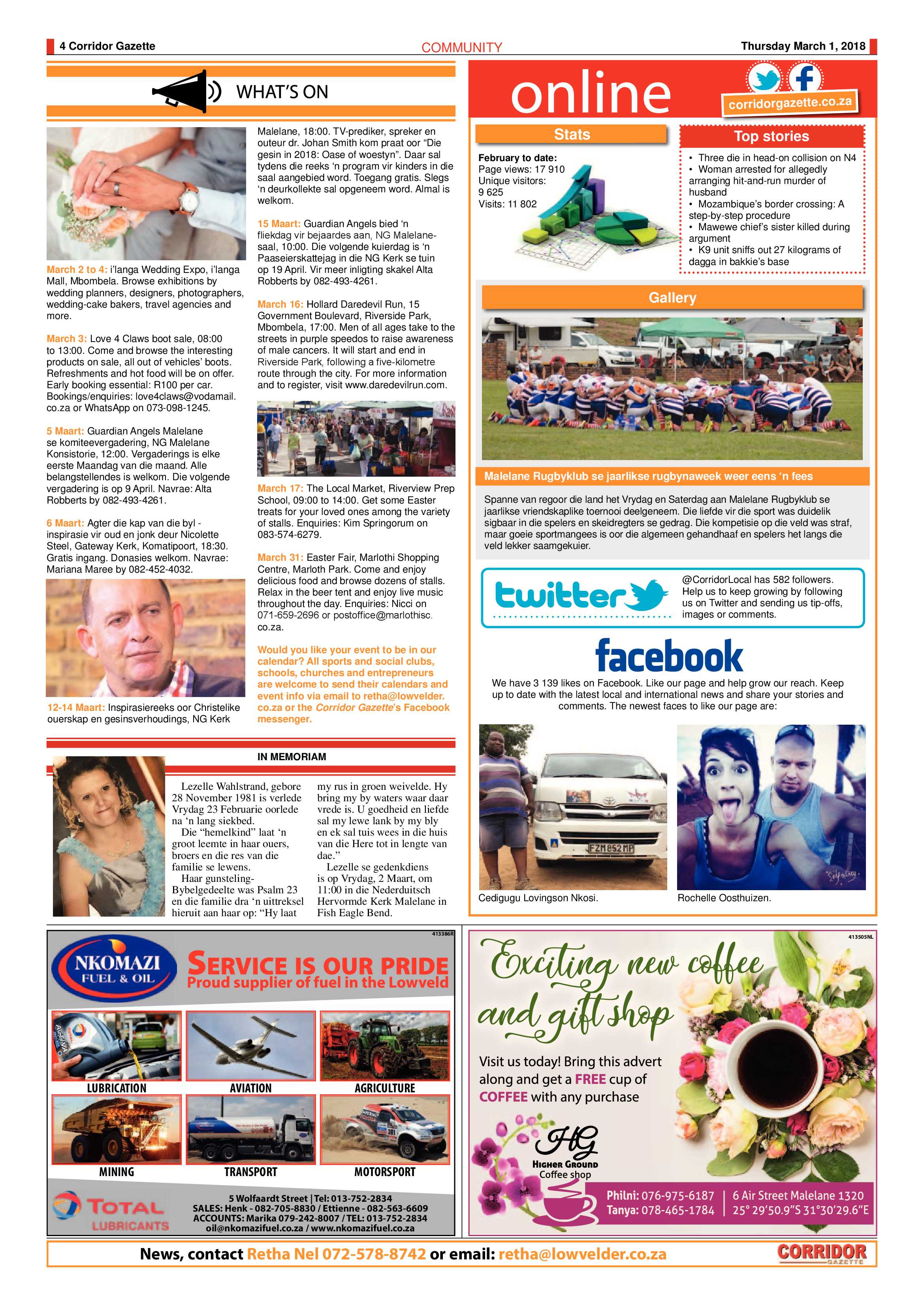 Corridor Gazette 1 March 2018 page 4