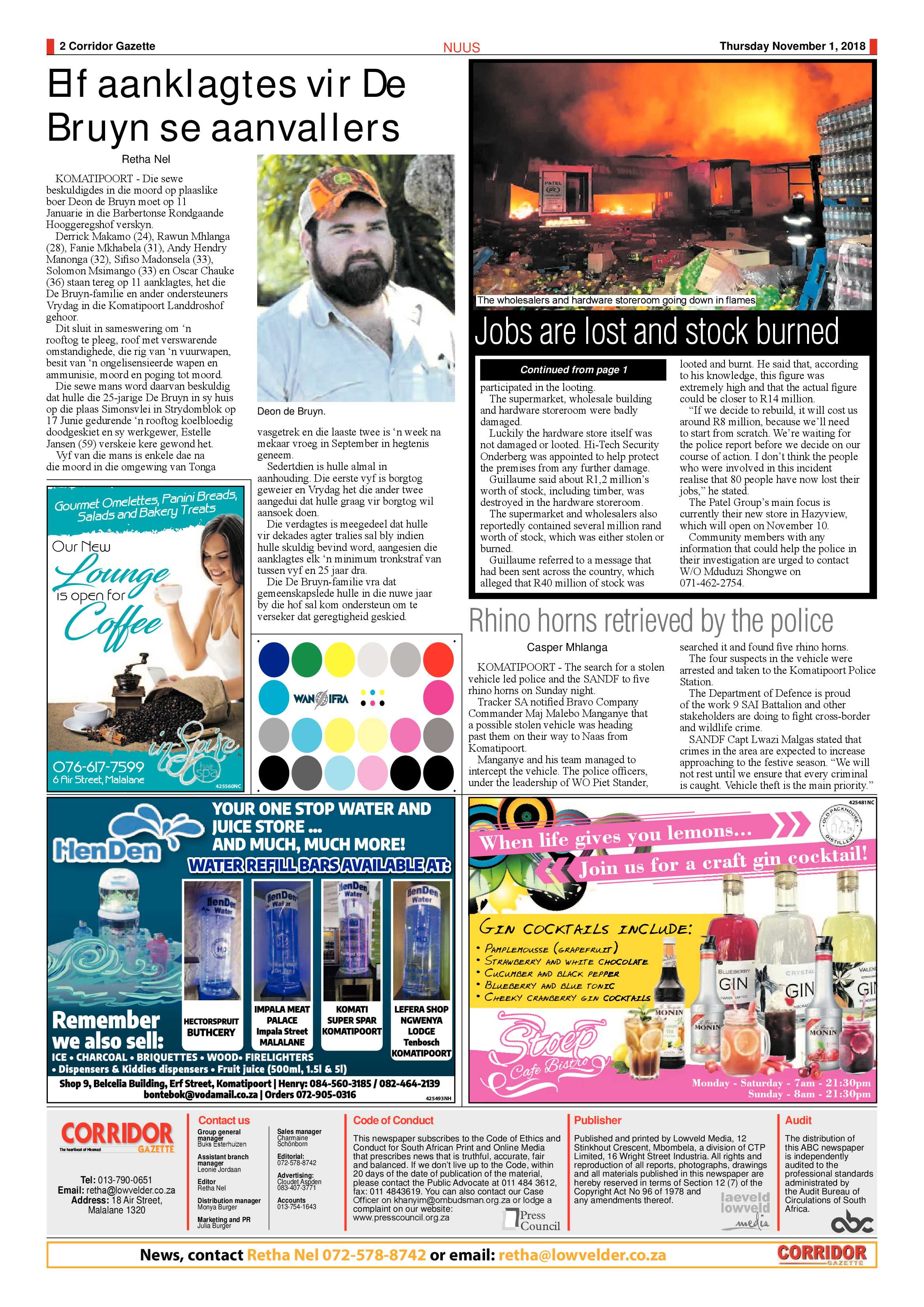Corridor Gazette 1 November 2018 page 2